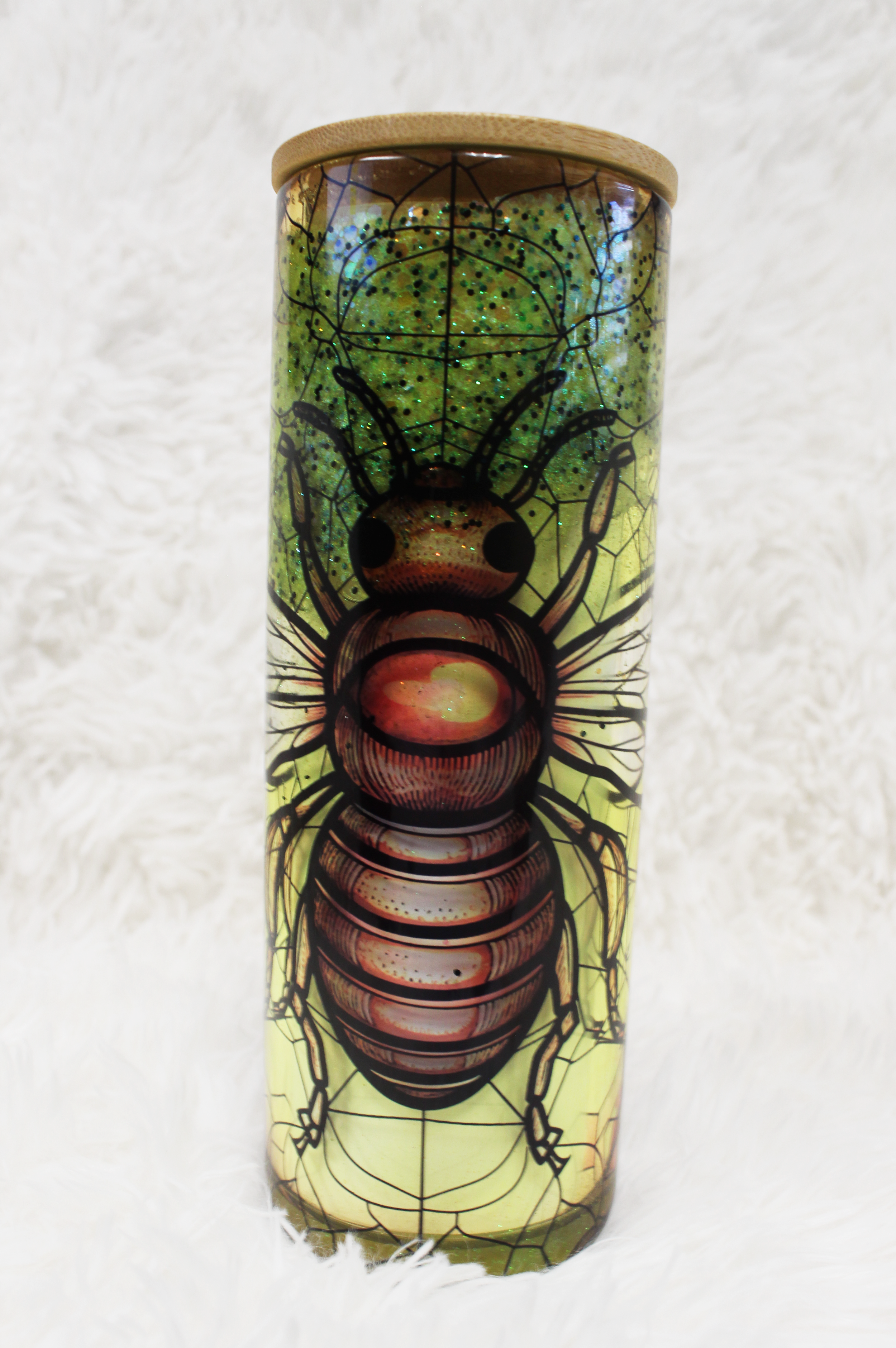 Stained Glass Bee Tumbler