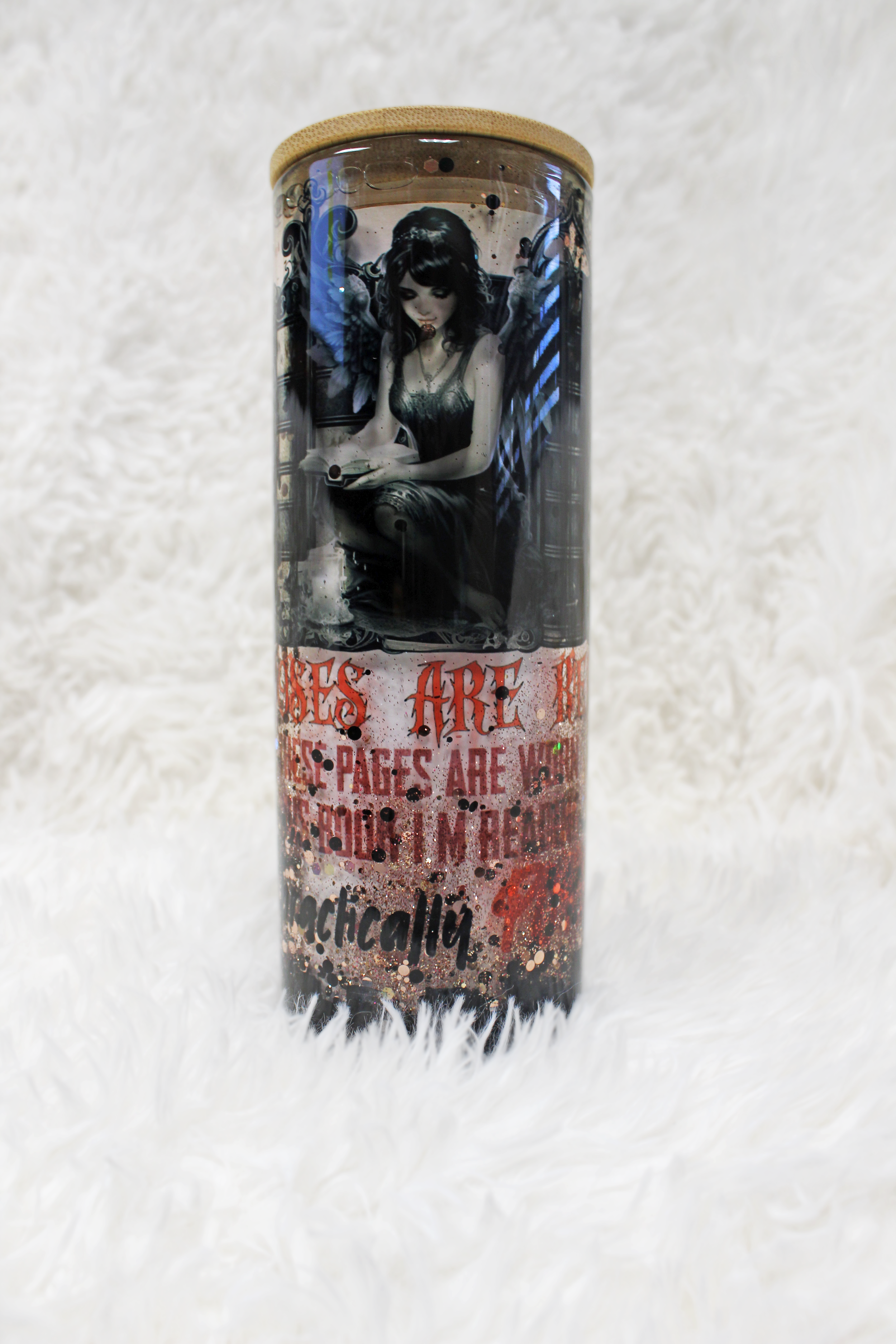 Gothic Book Smut Snow Globe Tumbler