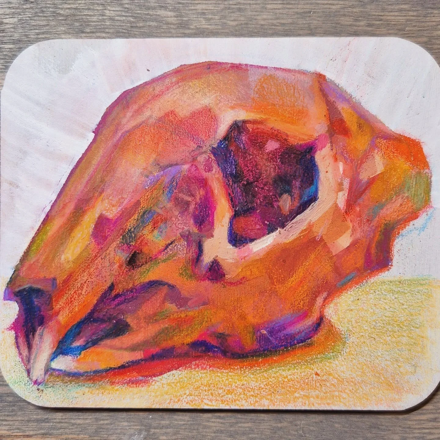 Day 6/30 #pleinairpril 
HAPPY EASTER Y'ALL!! In honour of the Easter bunny, I've painted Chengdu's signature mala rabbit head 🤤

Colour pencil is freaking FUN AFFFF, might try a whole piece soon! Stay put lol 
@warriorpainters 

side note : would yo