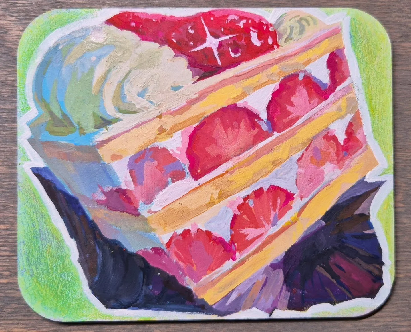 day 2 of #pleinairpril of one of the best Patisserie in Tokyo @paris_seveille 

✅ Best strawberry chiffon 
❌ Bought enough souvenirs 

HOSTED BY ZE AMAZING @warriorpainters @warriorartcamp 

Still not sure of the yucky green bg BUT YKNOW WHAT? we lea