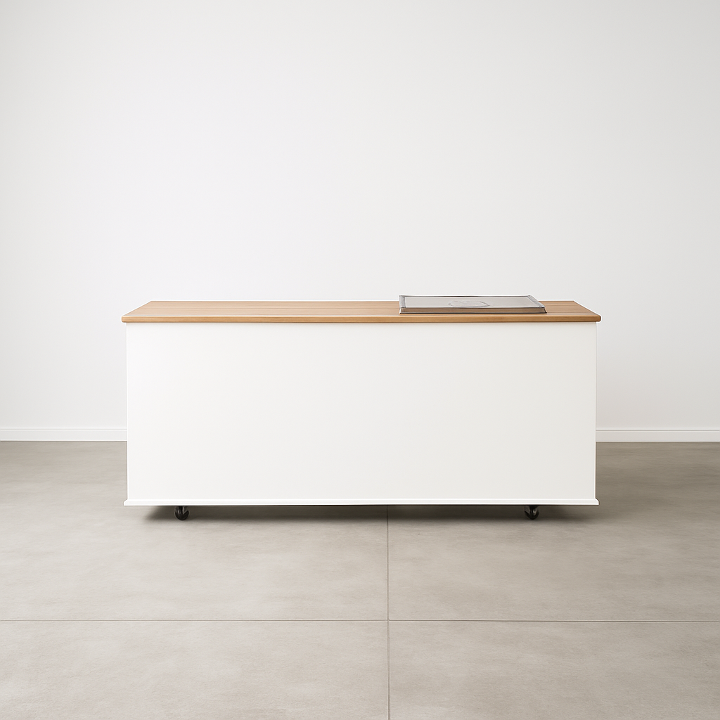 Collapsible event cart for weddings, markets, and brand activations – premium flat-pack cart made in Melbourne