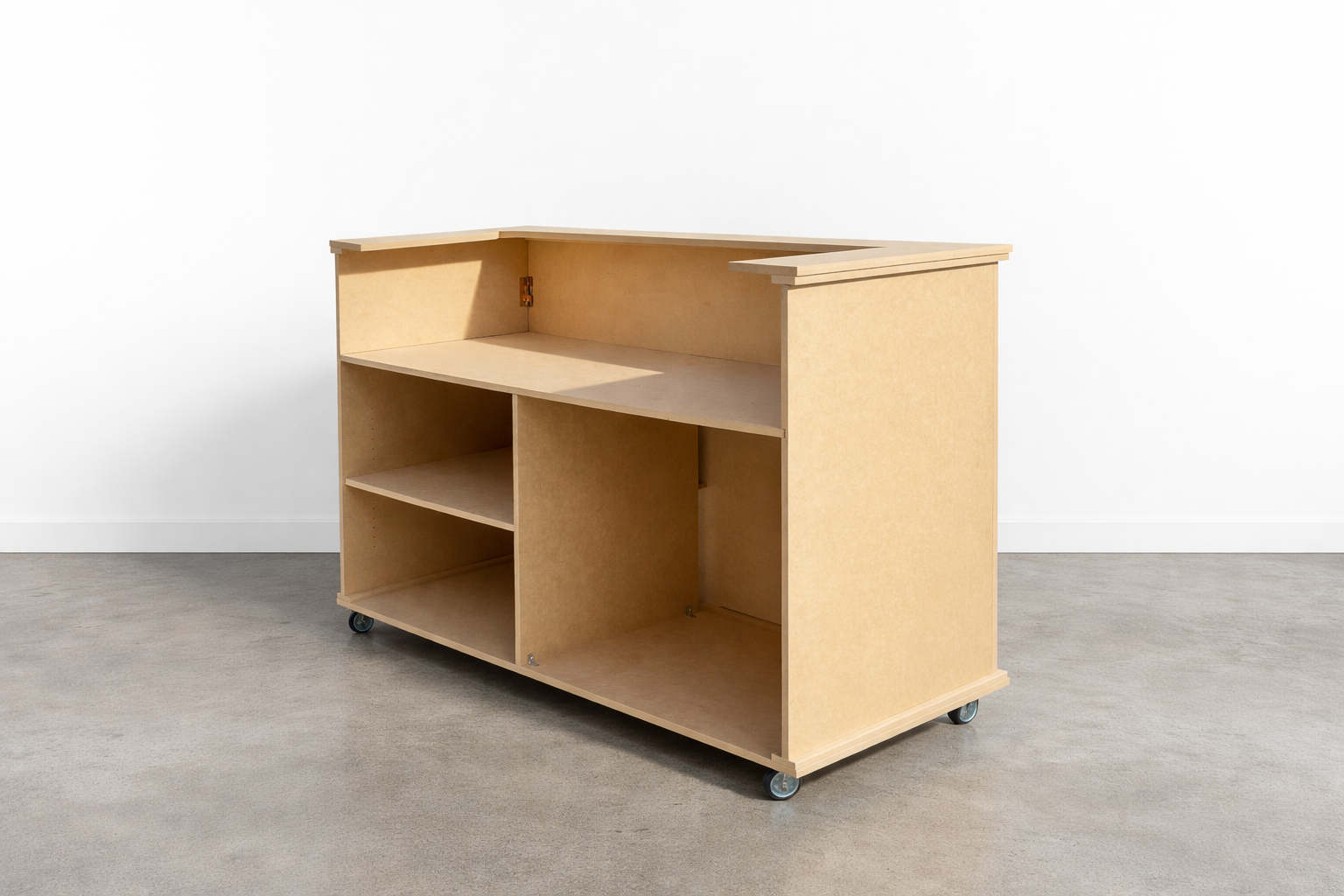 Aesthetic champagne bar setup using the Classic Marg collapsible event cart. A chic, Melbourne-made mobile bar with a smooth, minimalist design, styled with crystal glassware and floral arrangements for a luxury bridal shower or outdoor wedding activ