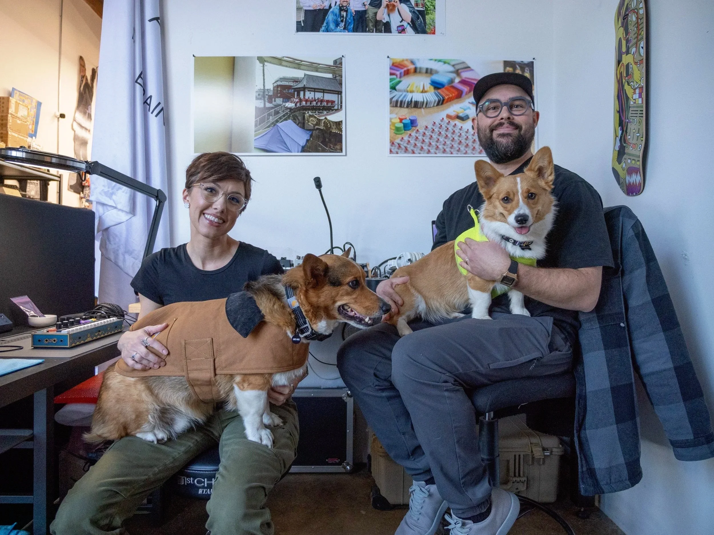 Team CHOMPI & Corgis at Chase Bliss headquarters