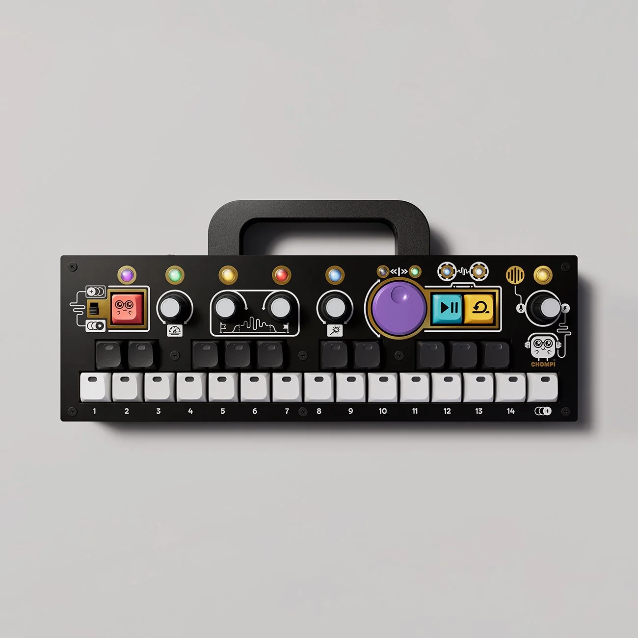 Face render of the CHOMPI Club sampler.