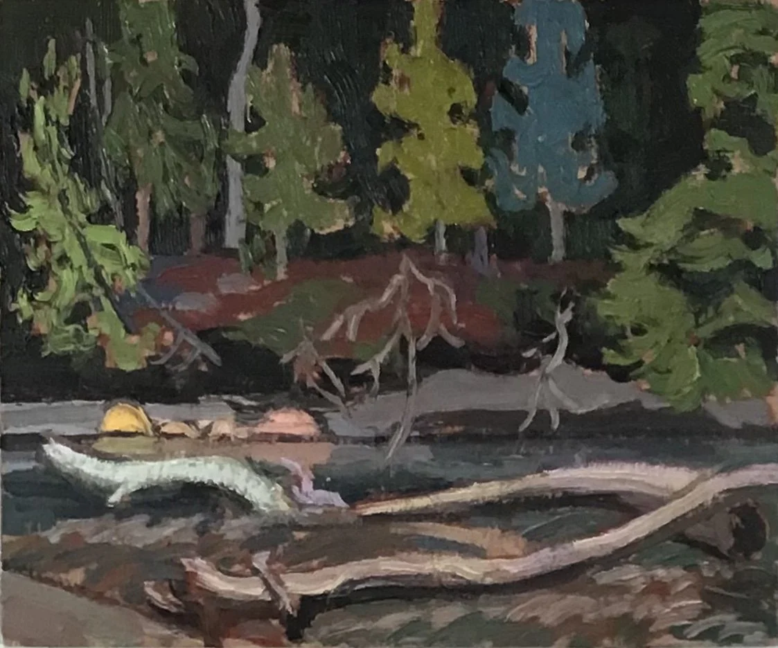 Indian Brook, Stream / oil on wood / 8x9.5" / sold