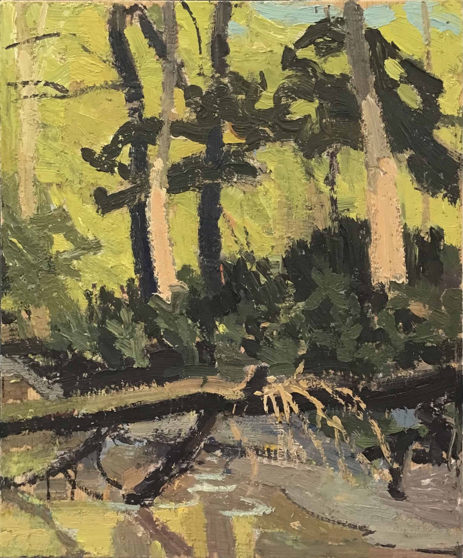 Penetang, River / oil on wood / 9.5"x8" / $225