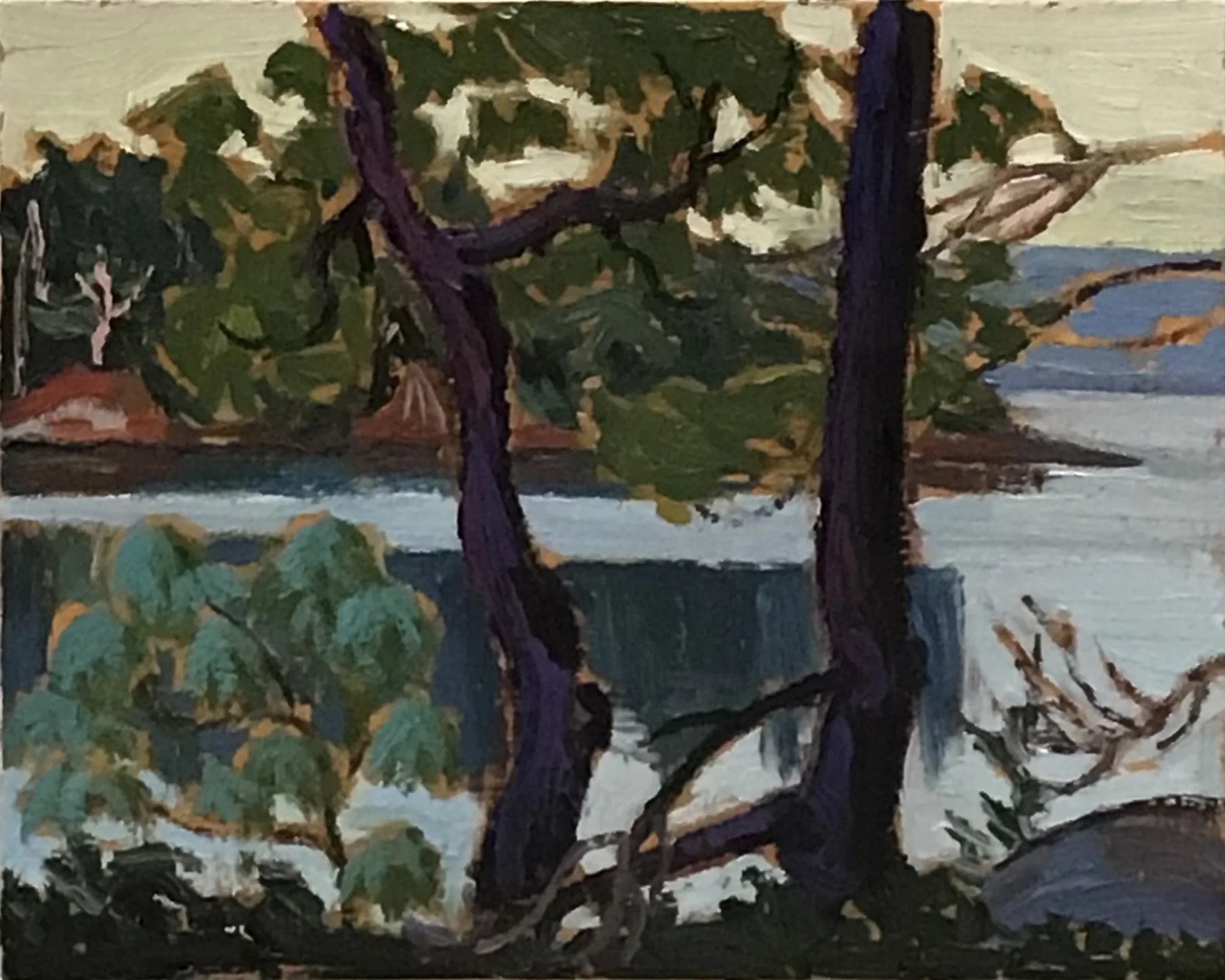 Hardy Lake / oil on board / 8"x9.5"