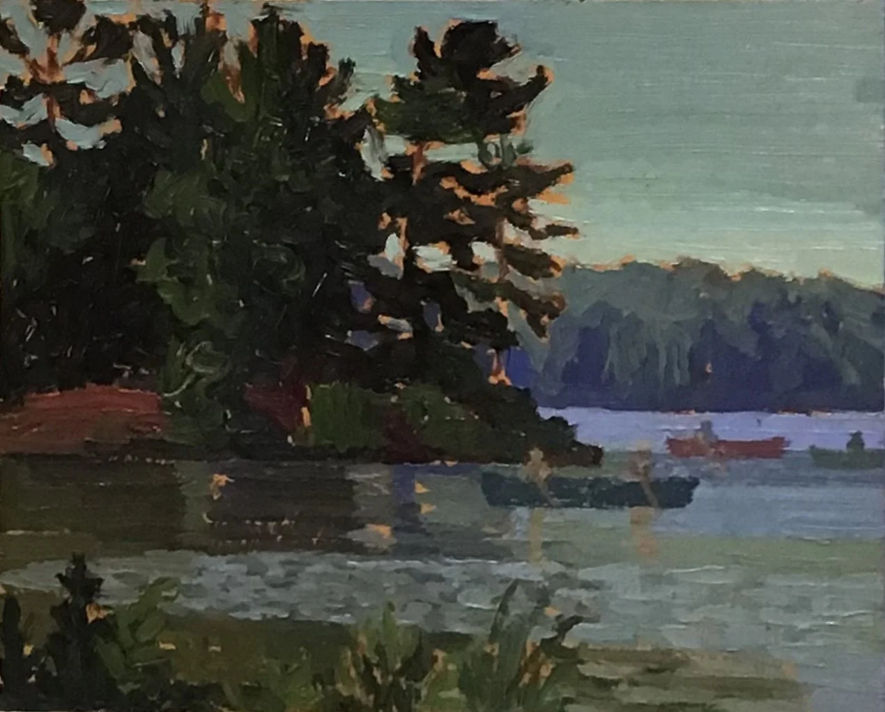 Rosseau Lake / oil on wood / 8"x9.5" / sold