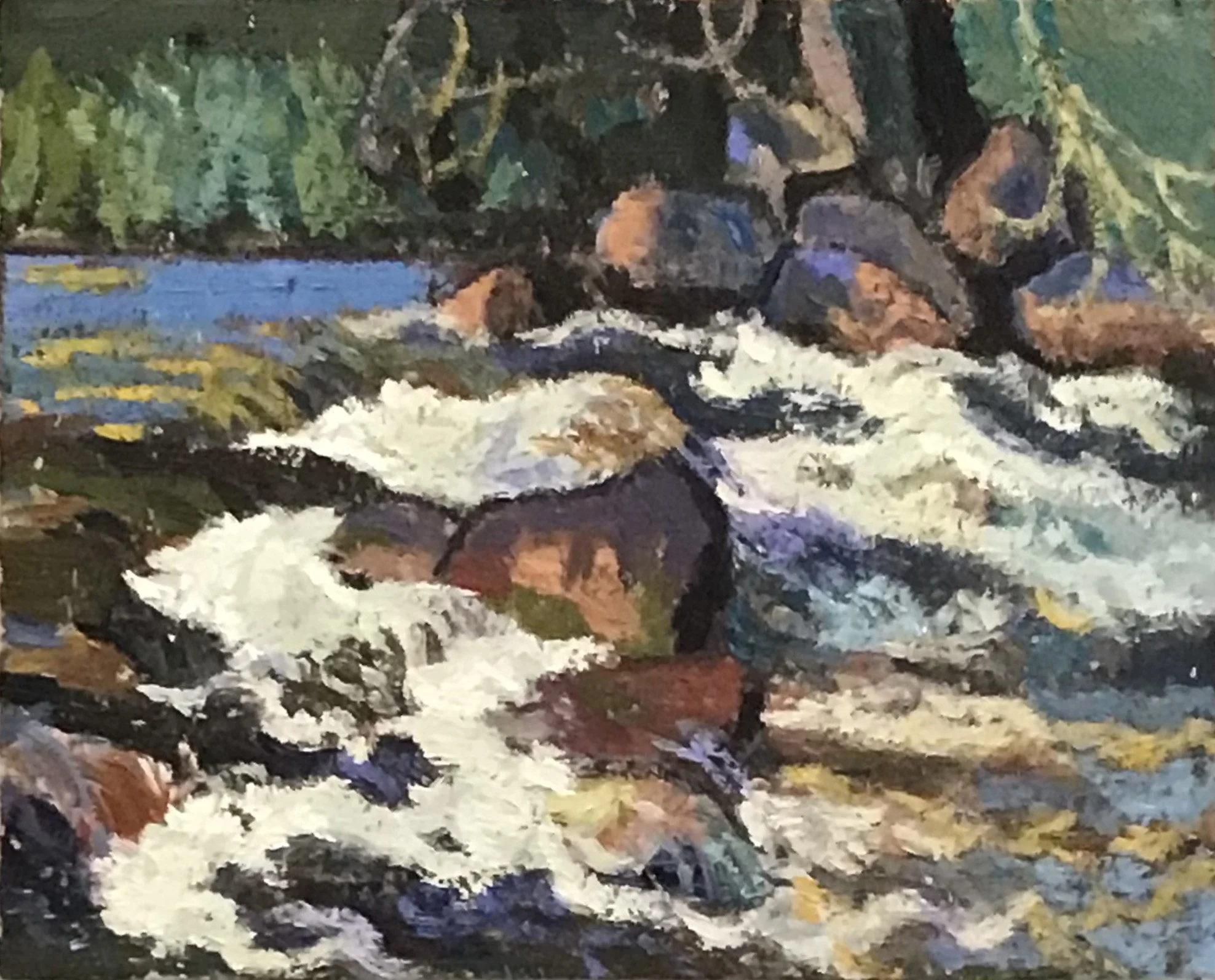 Rapids, Devil's Glen / oil on wood / 8"x9.5" / $225