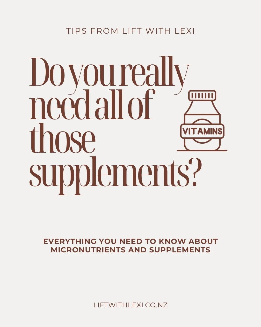 She&rsquo;s a bit of a lengthy one but some super valuable content 👀✨

Supplements are something I&rsquo;m always asked about &mdash; what ones should I or shouldn&rsquo;t I take? What will work for me? Do I need this or that? 🤔

Supplements are am