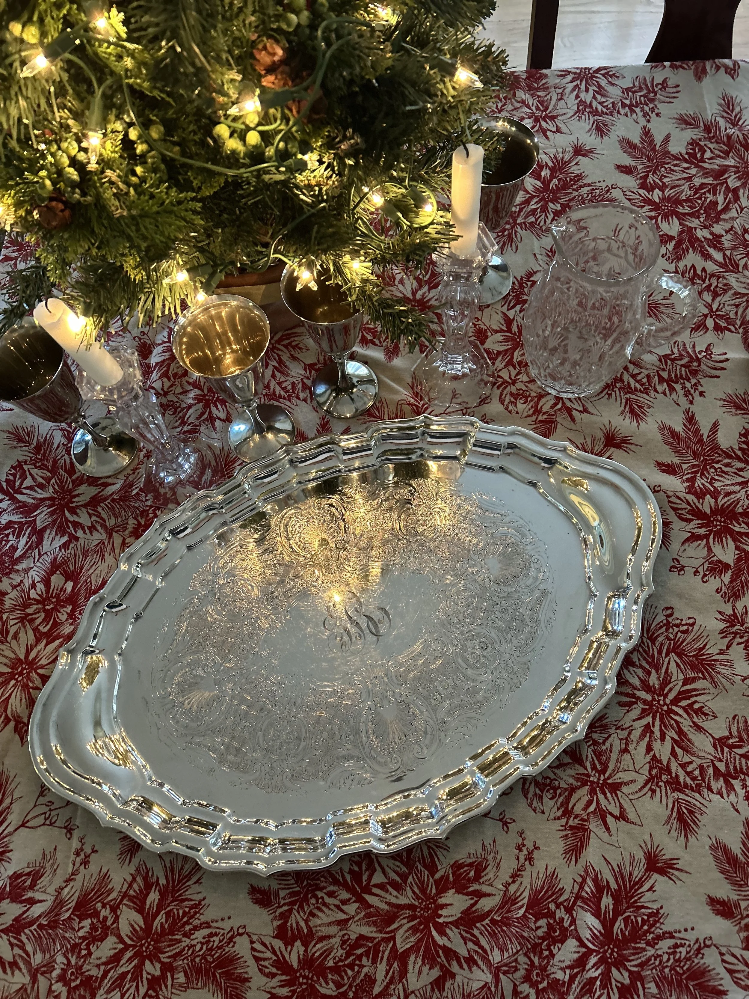 Vintage Reed & Barton Extra large Oval Silver Plate Tray