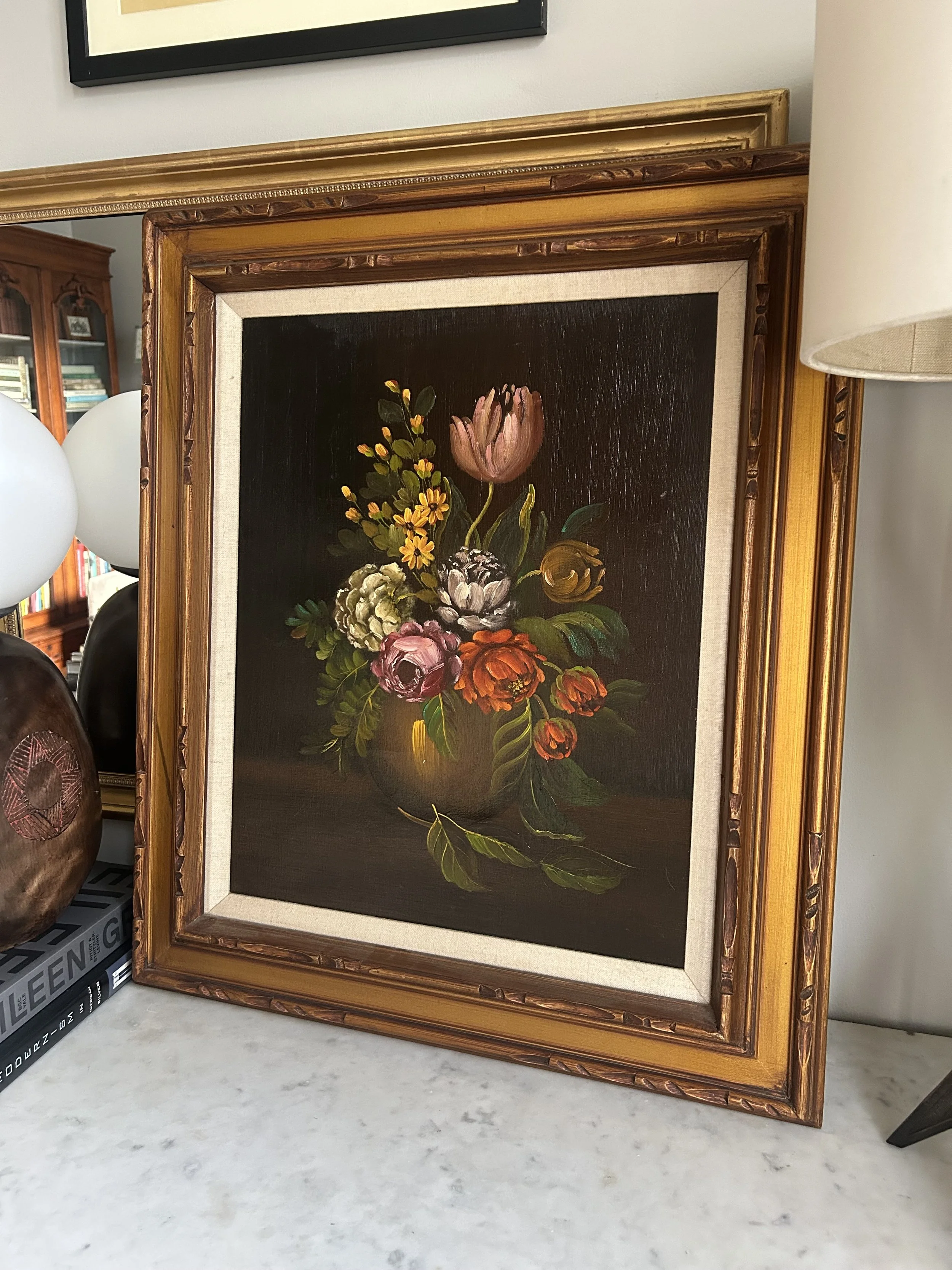 Vintage Floral Still Life Painting