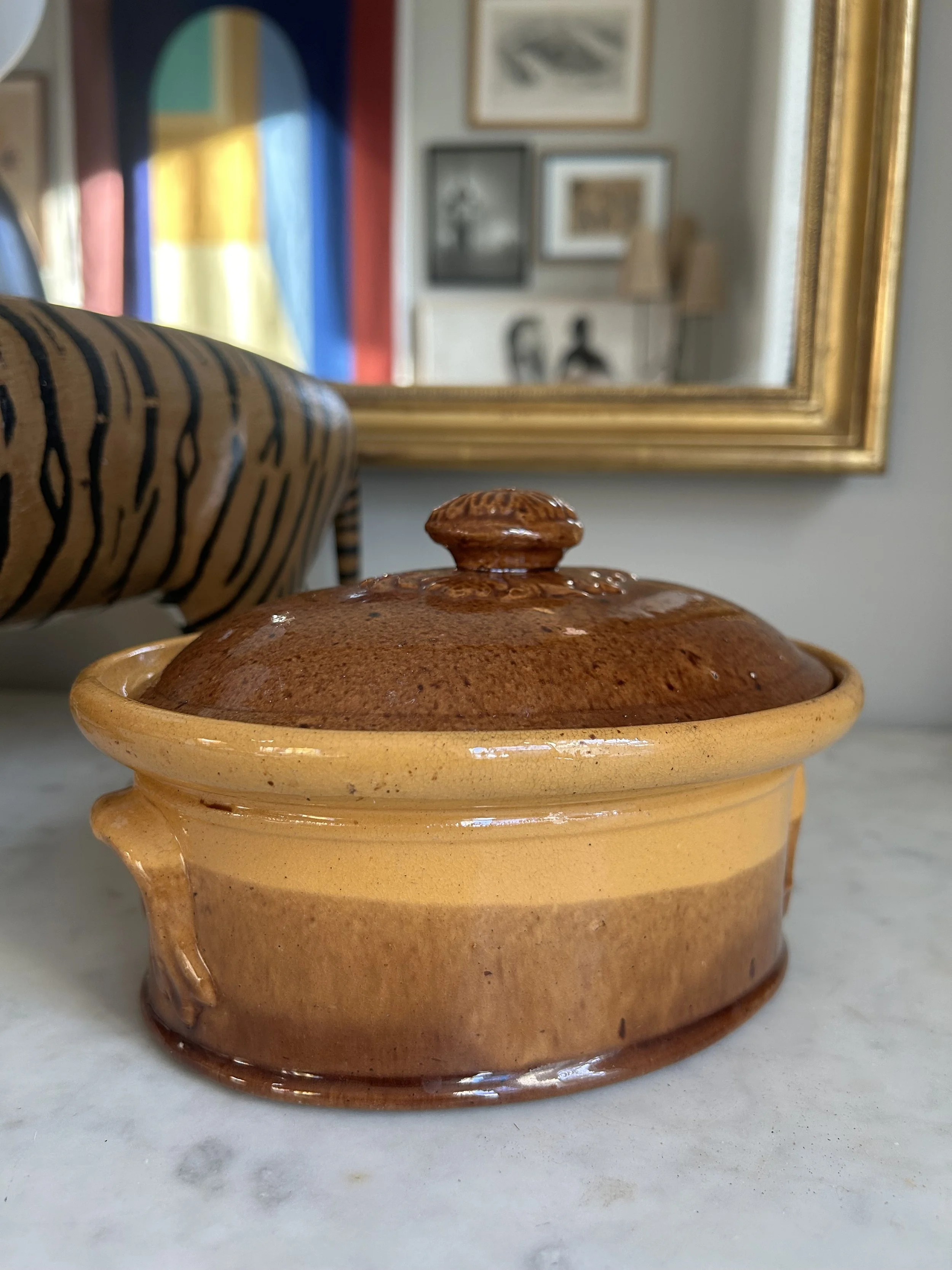 Antique French Stoneware Pâté Terrine