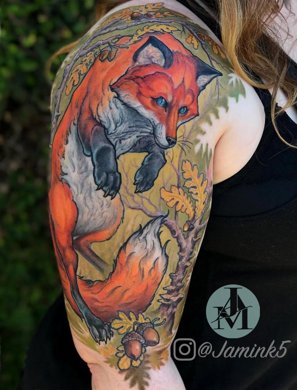 red fox neo traditional autumn .JPG