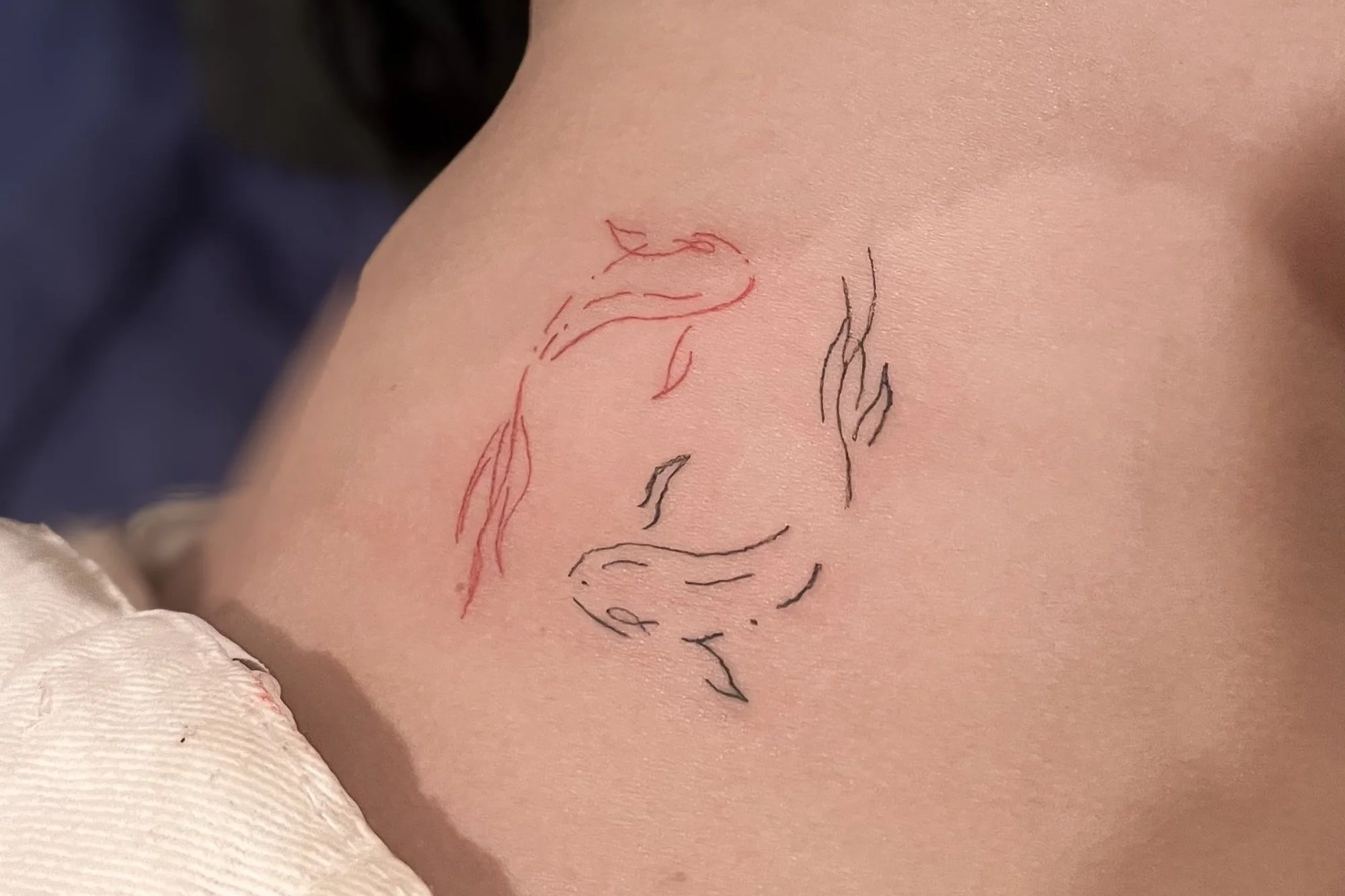 Japanese small fish Tattoos by Bella Intania