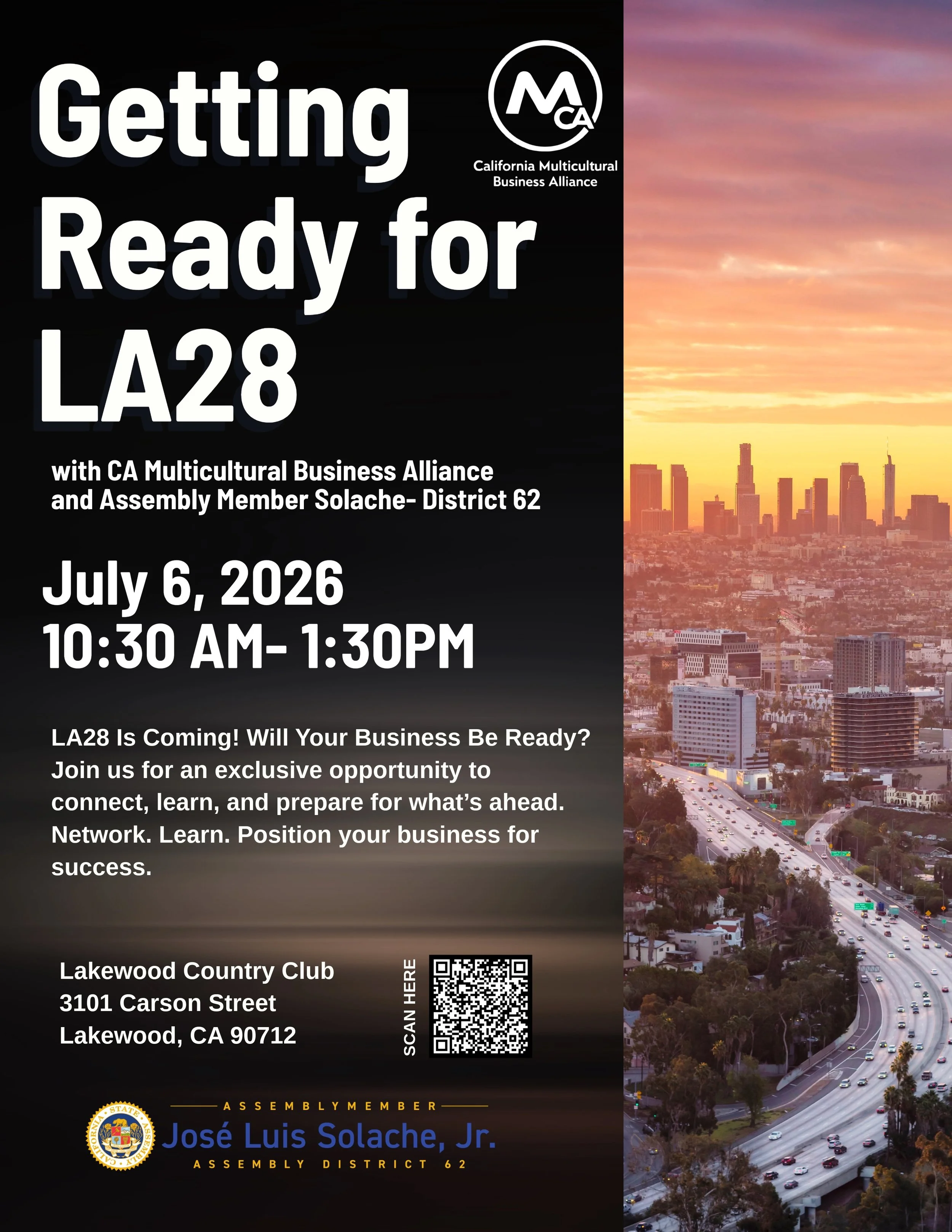Get Ready for LA28 with CA MBA and Assemblymember Solache D62