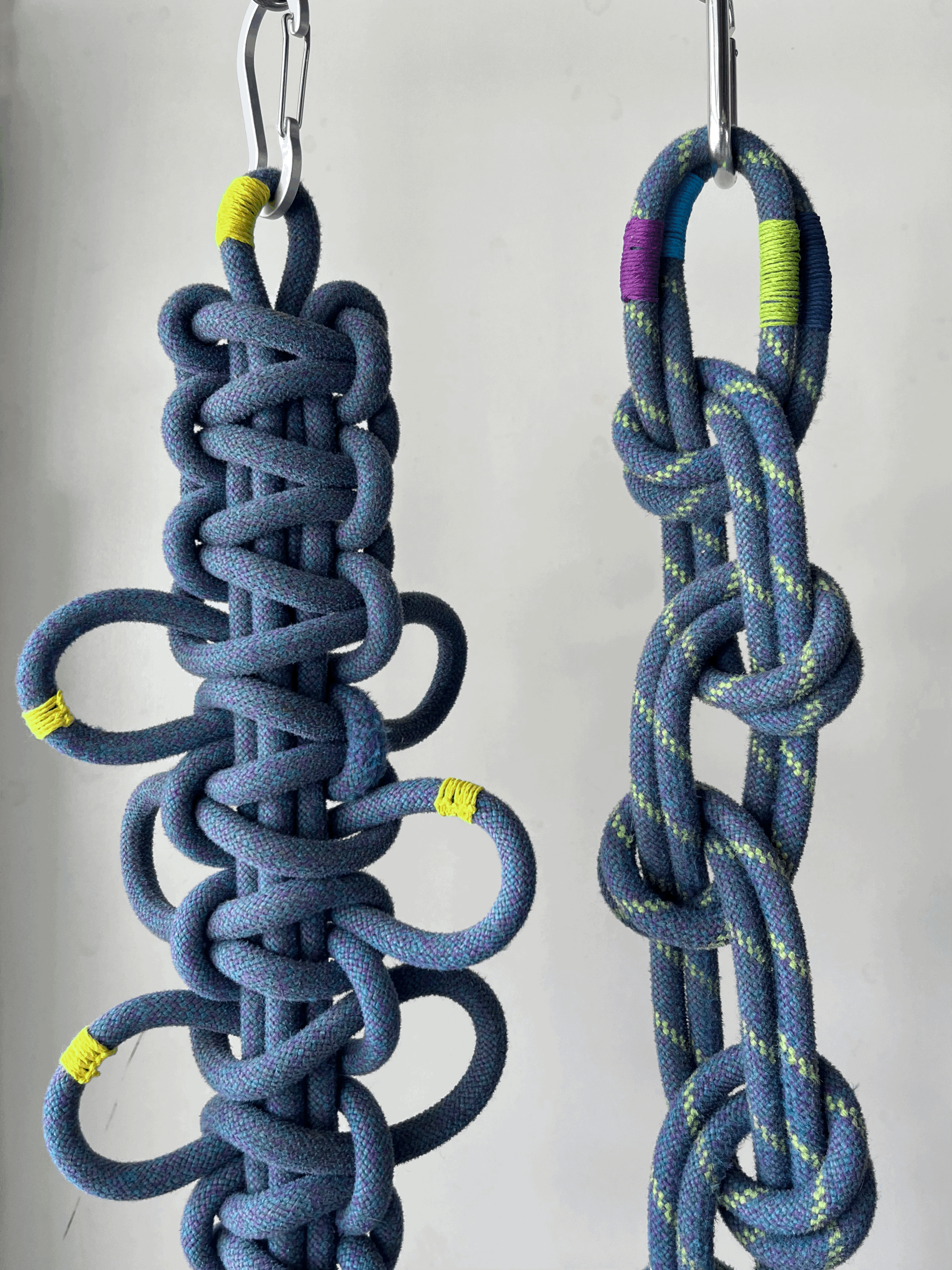 Kiki and Bouba: Climbing Rope Wall Hangings