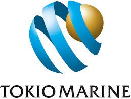 Tokio Marine logo featuring a stylized globe with blue and gold elements.