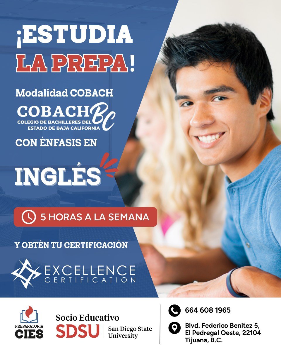 ¿Buscas una preparatoria con valor real y proyección internacional?
En Preparatoria CIES, estudiando en la modalidad COBACH con énfasis en inglés, no solo obtienes tu bachillerato…
📚 ¡También puedes ce