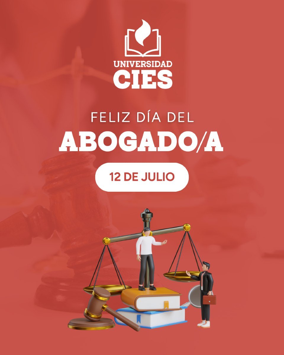 👩‍⚖️👨‍⚖️ ¡Feliz Día del Abogado y la Abogada!
En Universidad CIES celebramos a quienes hacen del Derecho una herramienta de justicia, equidad y transformación social, y a nuestros alumnos en formación de la licen