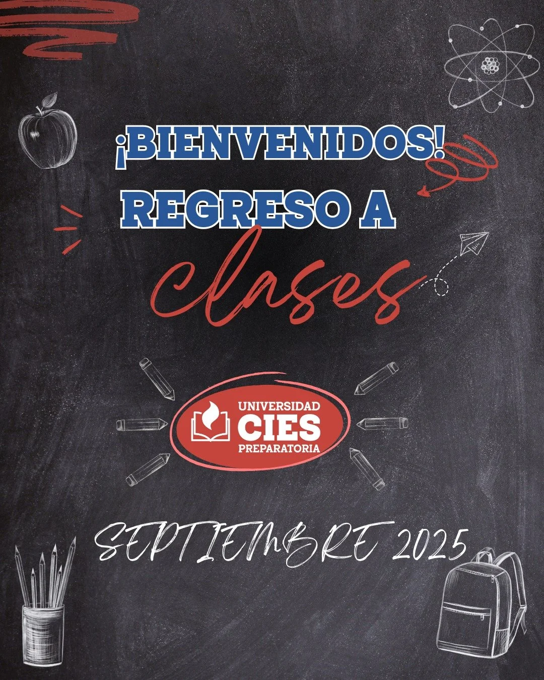 📚✨ ¡Estamos de vuelta!
En Preparatoria CIES damos la más cordial bienvenida a todos nuestros estudiantes en este regreso a clases septiembre 2025.
Que este nuevo ciclo esté lleno de aprendizajes, amistades y experiencias que lo