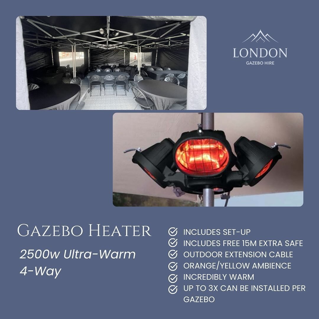 Heat Up During This Cold Spell ❄️🔥! 2000W Specialist Gazebo Heaters | Ultra Warm & Safe | Free Install With Every Order | 2 for £145 Winter Deal
#gazebo #gazebohire #gazebohirelondon #london #londonevent #eventhire #wedding #funeral #par