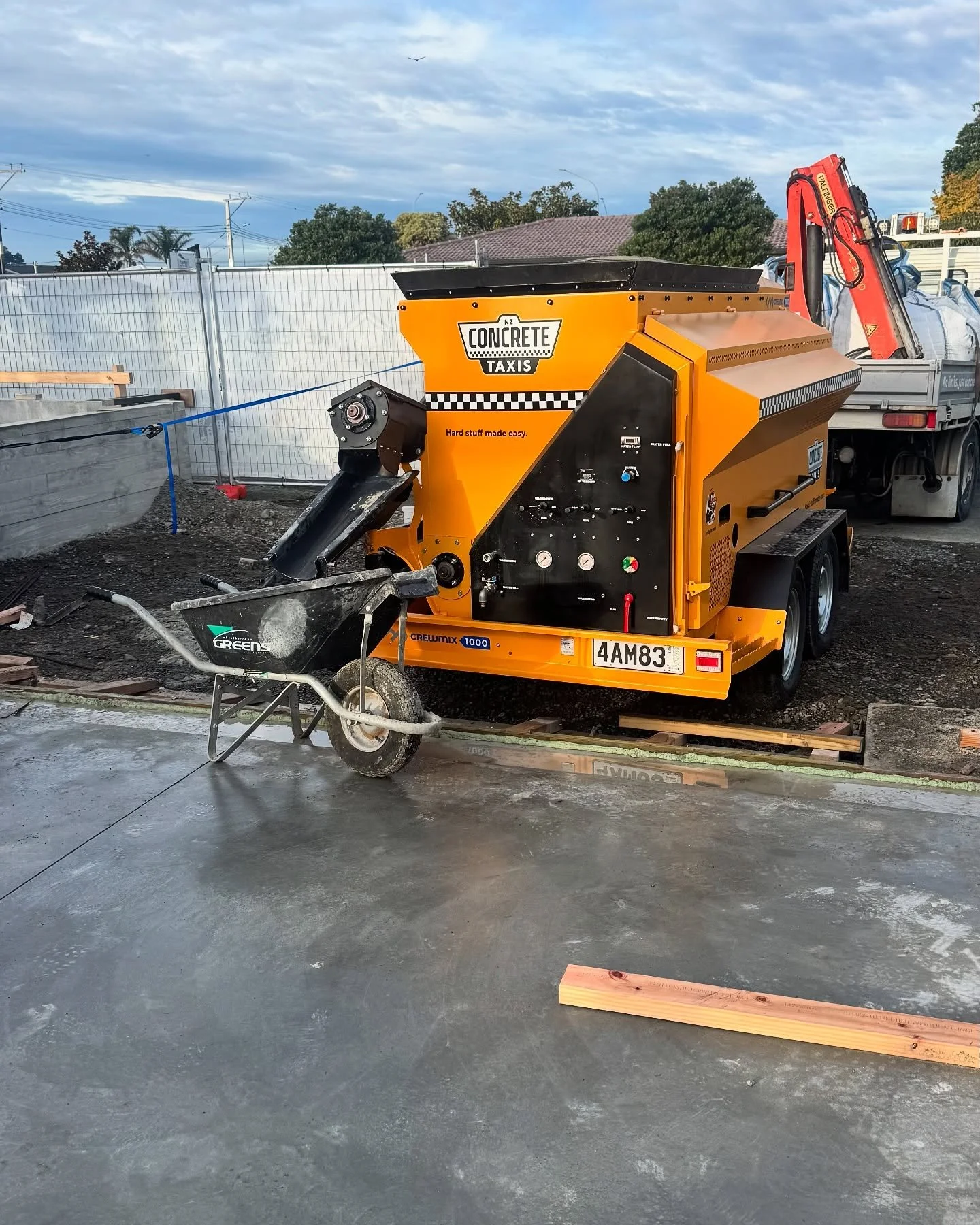 NZ Concrete Taxi pours concrete at commercial yard in Hawke's Bay