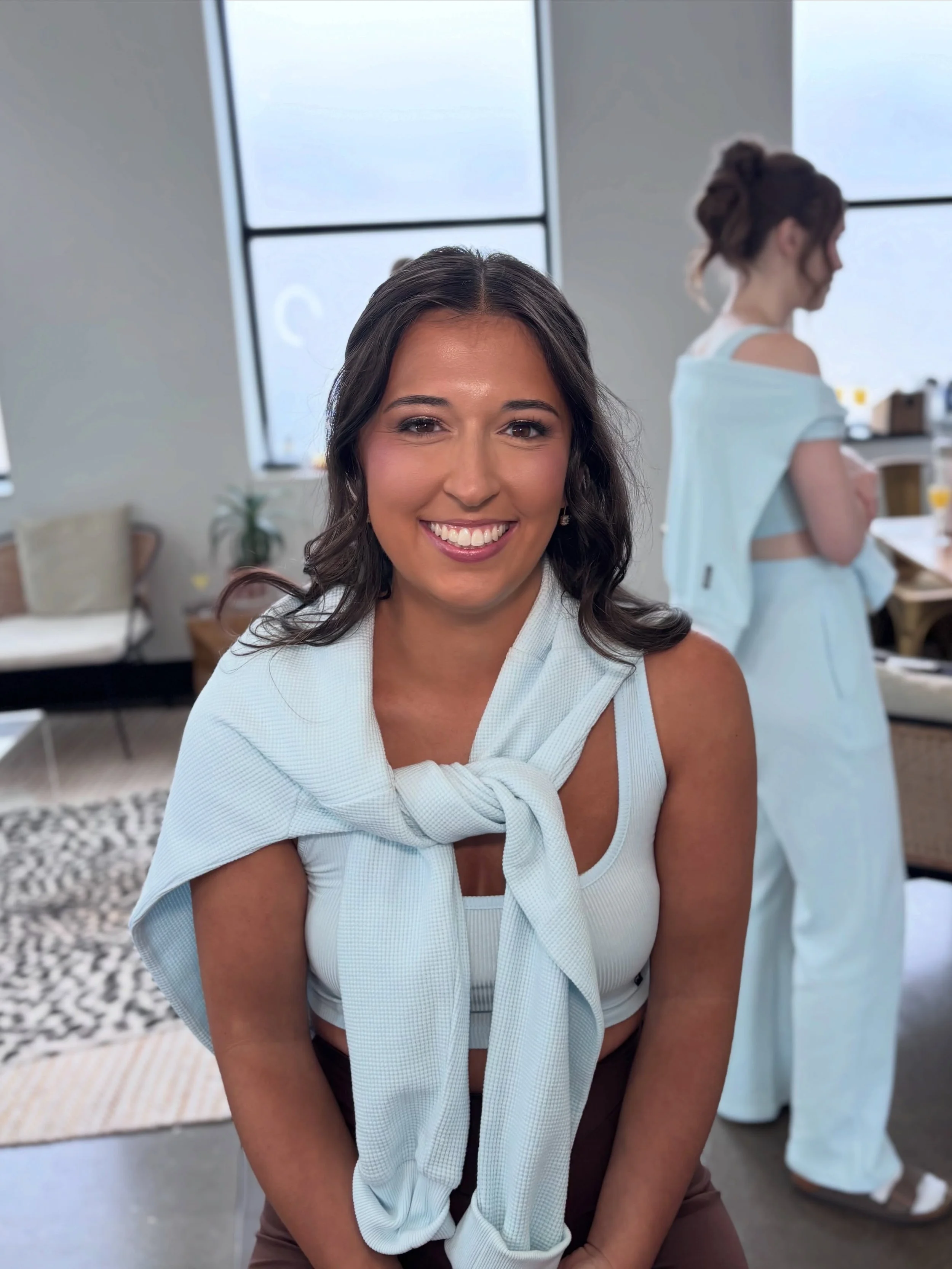 When a 2024 Bride becomes one of your 2026 Bridesmaids - We love a referral over here 💁🏼&zwj;♀️ Glammed and ready for her sisters wedding! 

#bridetobridesmaid #westmichiganwedding #pinkbridesmaidmakeup #softglambridesmaid #michiganmakeupartist