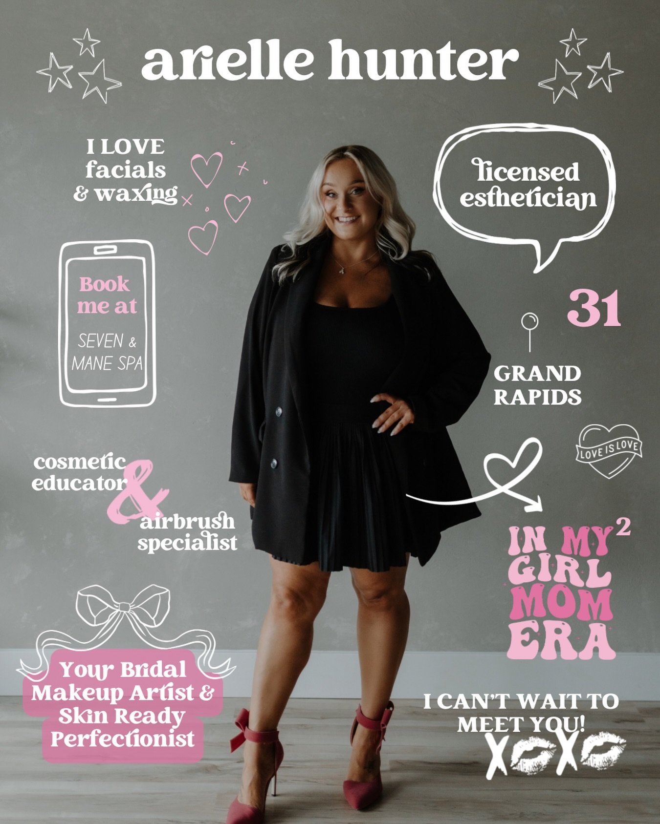 Hi everyone 🤍 With some new faces, I wanted to reintroduce myself! My name is Arielle, that&rsquo;s where the ELLE Esthetic name comes from! I&rsquo;m a Licensed Esthetician, bridal makeup artist, airbrush specialist, and cosmetic educator based in 