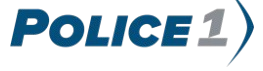 Police 1 logo with blue text and a stylized arrow