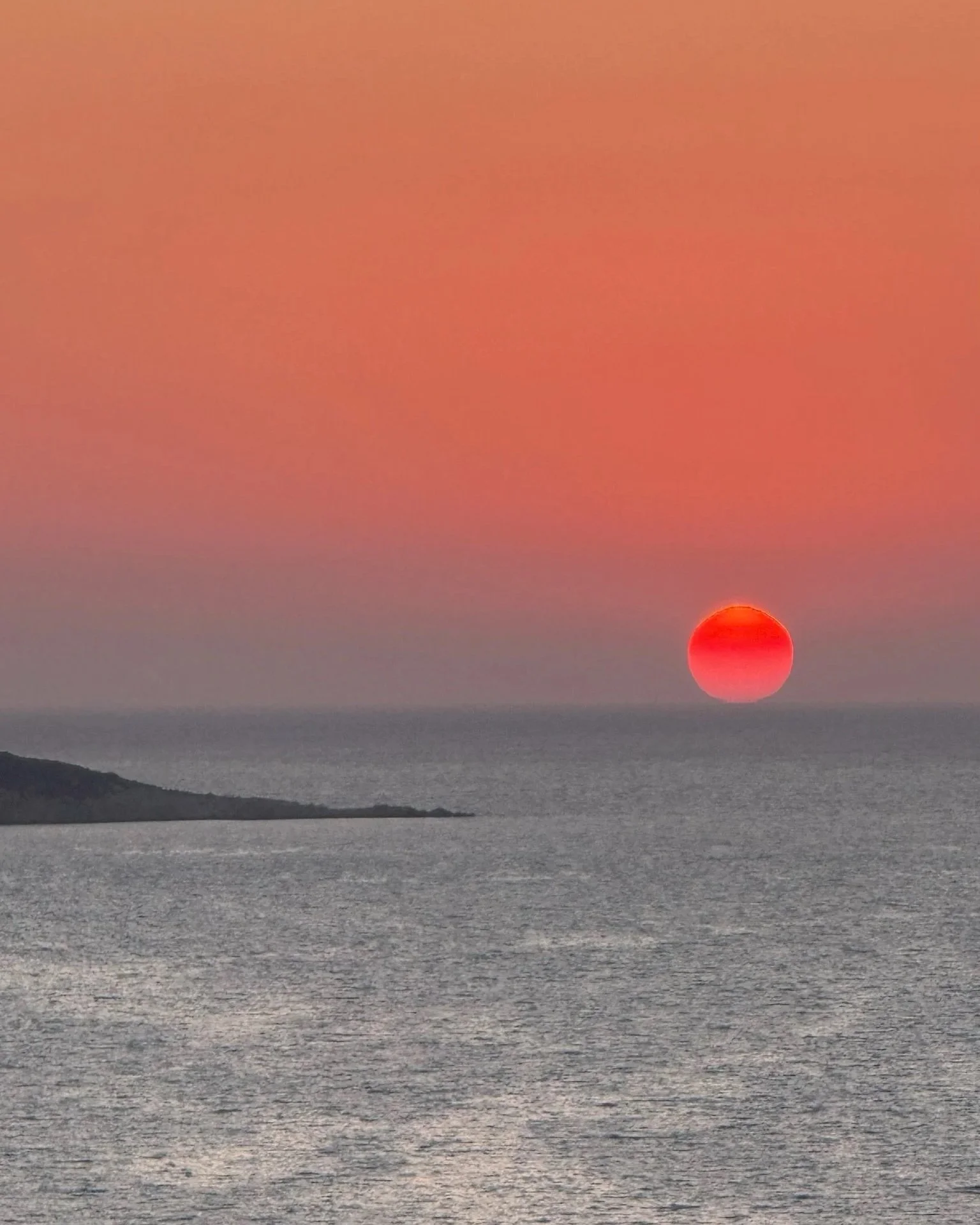 Sunset from the villa pool.