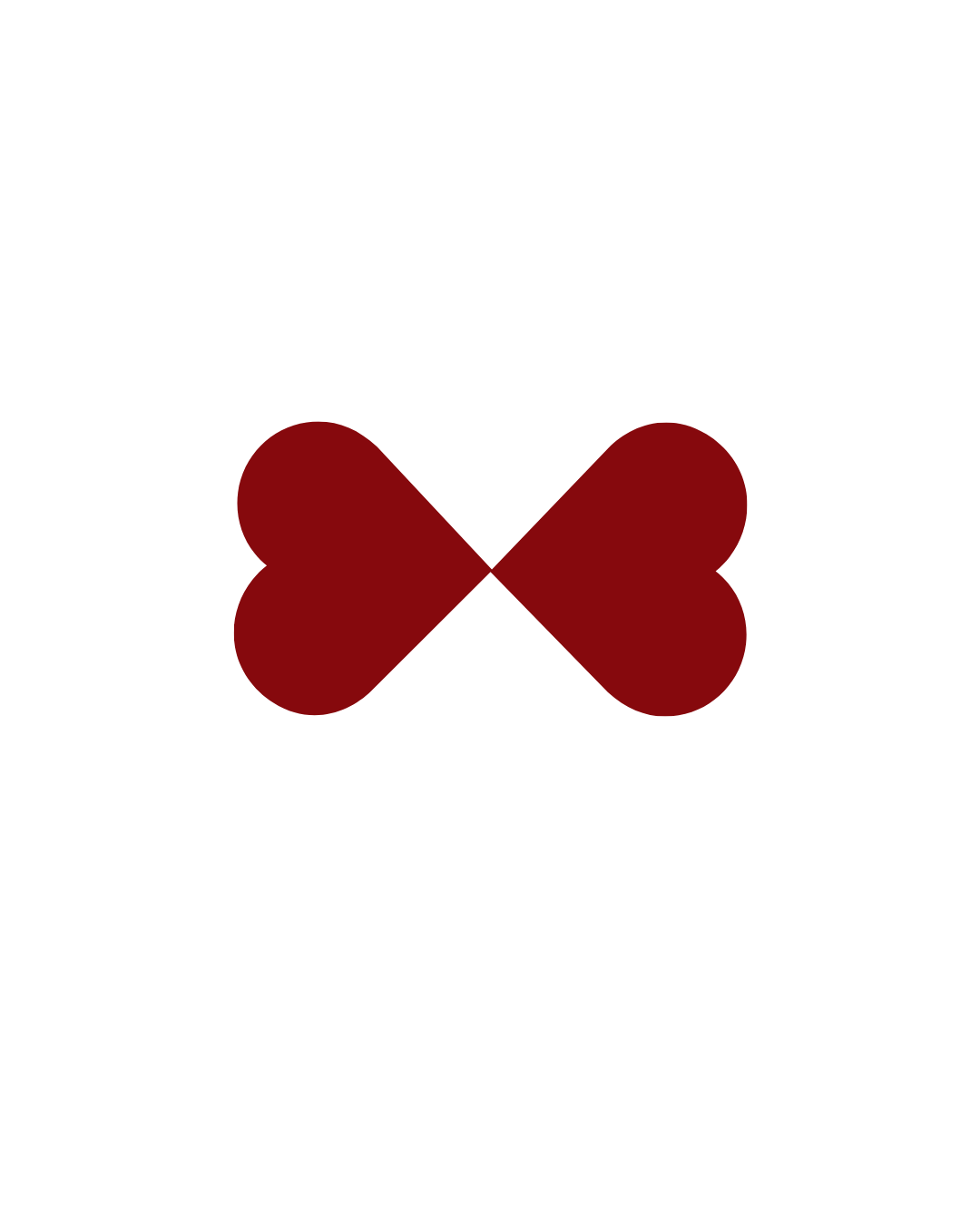A circular icon with a white butterfly shape inside a dark red background.