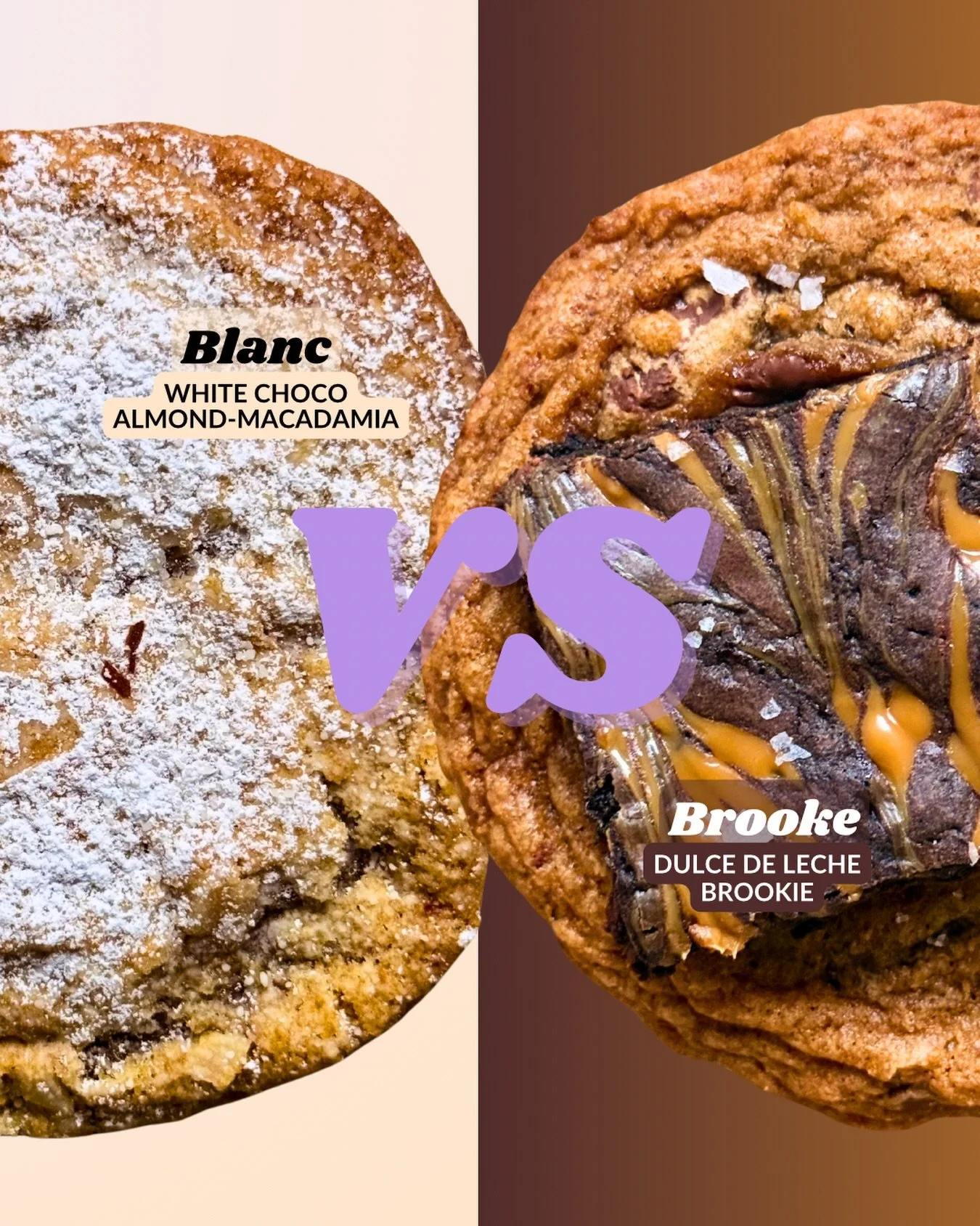 Blanc 🤍 and Brooke 🖤 have entered the chat.

Soft vs decadent. White chocolate almond-macadamia elegance meets a dulce de leche brookie moment.

You decide. Limited quantity. Baked to order, always 🍪🌼 

#cookiesdefleur #madeindc #dcfood #newyears