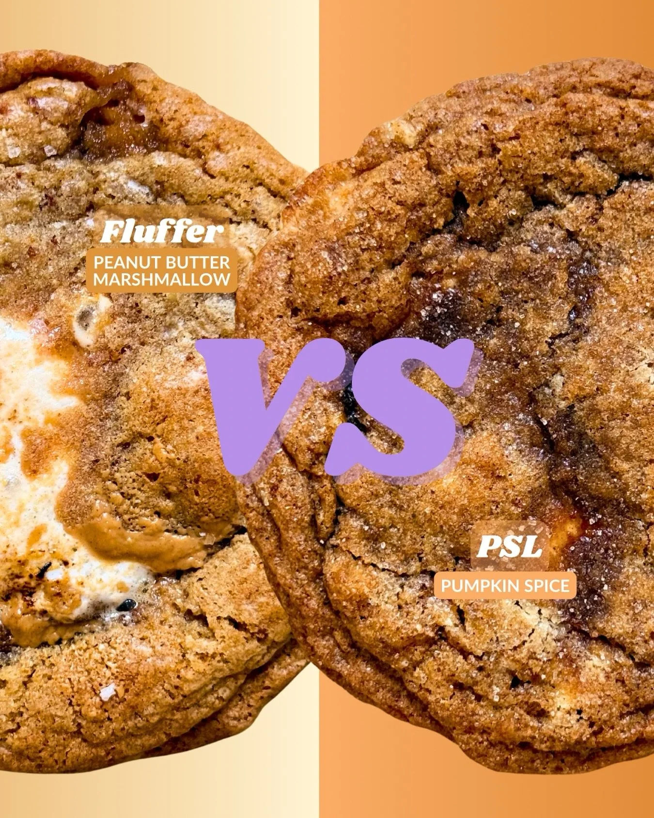 September&rsquo;s newest 🍪🍂

Fluffer 🥜
Peanut butter cookie packed with peanut butter chocolate, and atelier-made marshmallow.

PSL 🎃
Pumpkin spice cookie swirled with pumpkin filling and a touch of hojicha for an even warmer, cozier experience.

