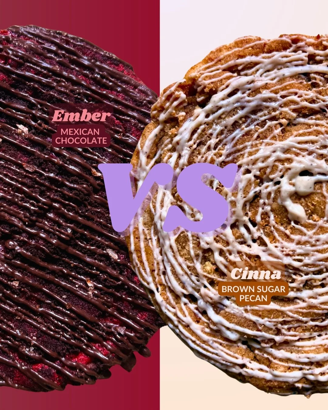 NEW COOKIES, just in time for spooky season 👻🍪

🔥 EMBER // Mexican Chocolate
🤎 CINNA // Brown Sugar Pecan

Smoke + spice vs. brown sugar + pecan

Pick your winner 👀

Available now. Swipe for the full October menu 🌼

Link in bio.

#cookiesdefleu
