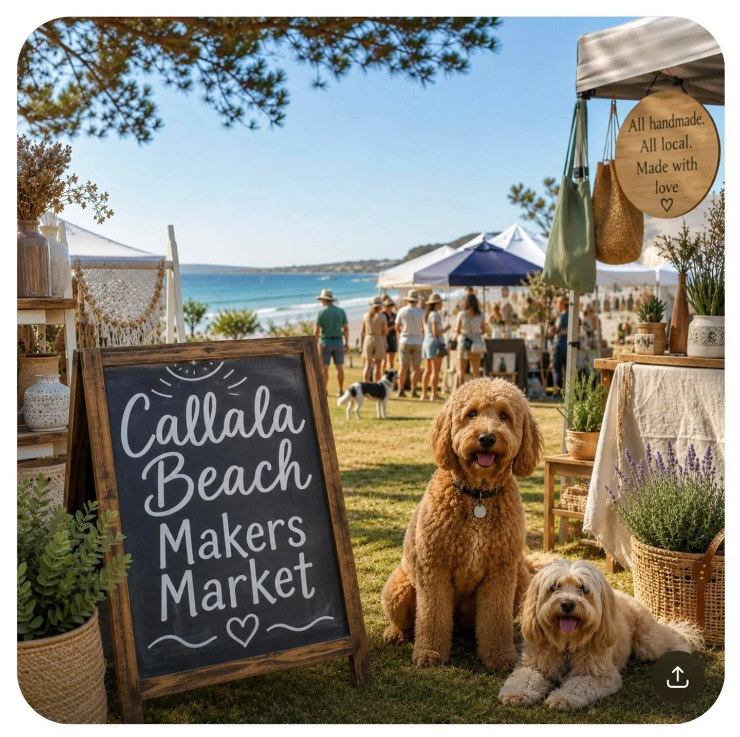 🌿 Spend your morning at the beautiful Callala Beach Makers Market 🌿
Meet passionate local makers and artists showcasing handmade creations, homegrown produce and supplies for your next DIY project &mdash; all in a stunning beachside setting.

🏡 Ca