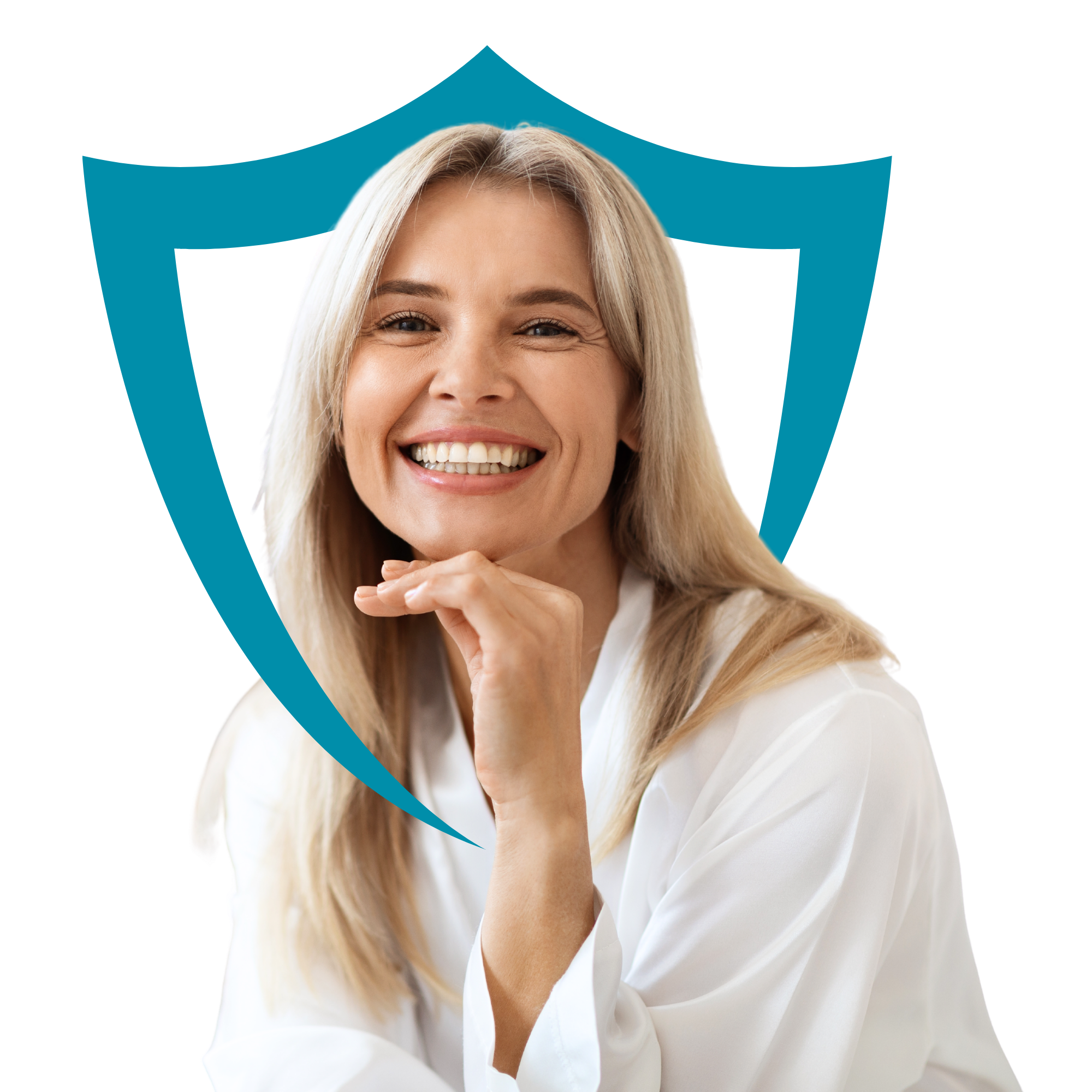 Smiling female patient with healthy teeth representing professional fluoride treatment at Dental Excellence