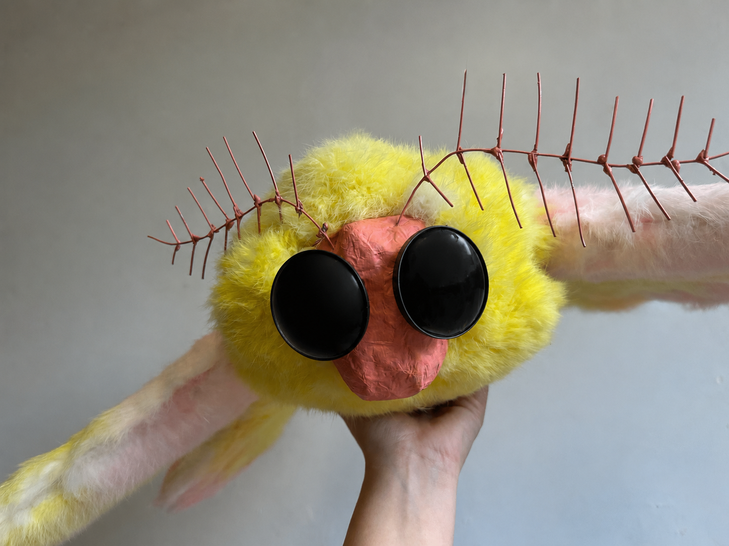 Rosy Maple Moth 
24"x12"
Hand Dyed Fur
2025