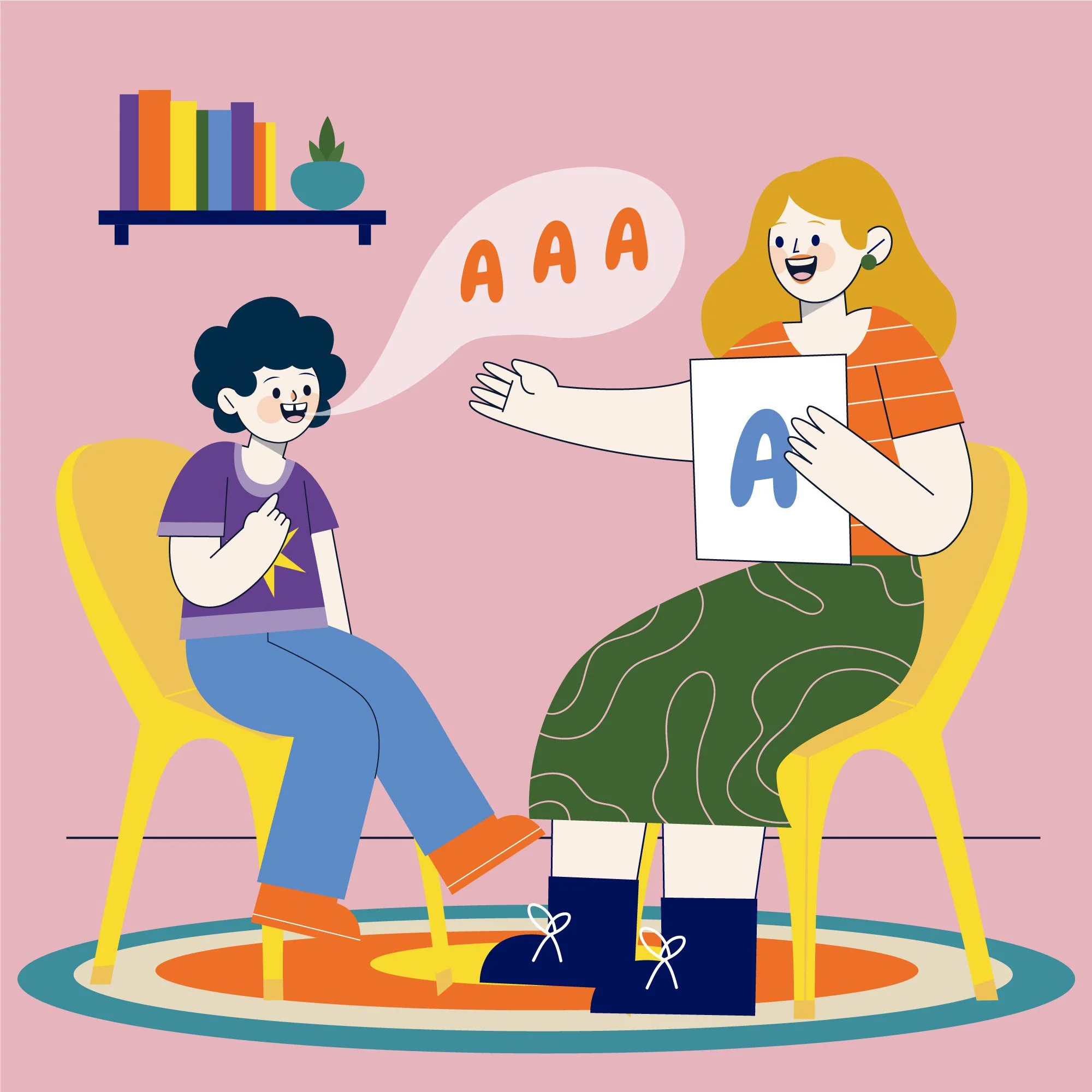 Los Angeles speech therapist working with child on language skills