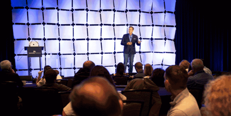 Mitch Mitchem keynoting the RVIA Leadership Conference in Austin, Texas