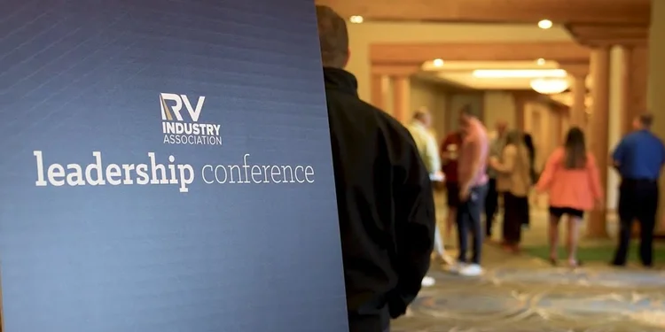 RV Industry Association Leadership Conference signage