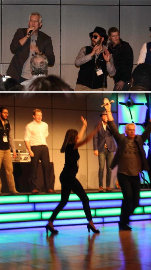 Mitch Mitchem leading interactive Decision Heist performances on stage