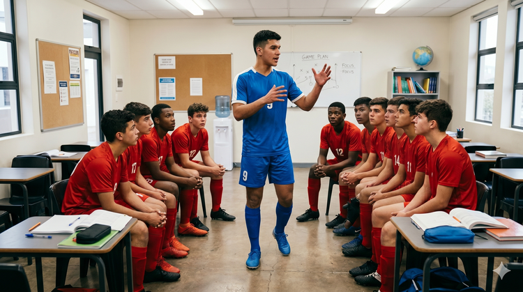 Team captains leading a connection and resilience session