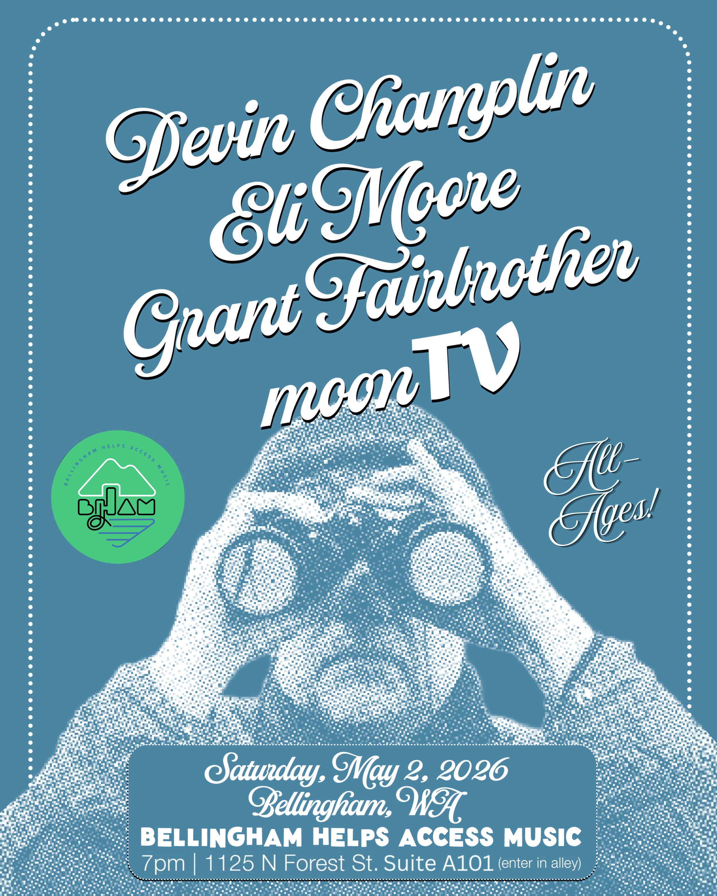 BHAM Benefit Concert Series w/ Devin Champlin, Eli Moore, Grant Fairbrother, & MoonTv 
