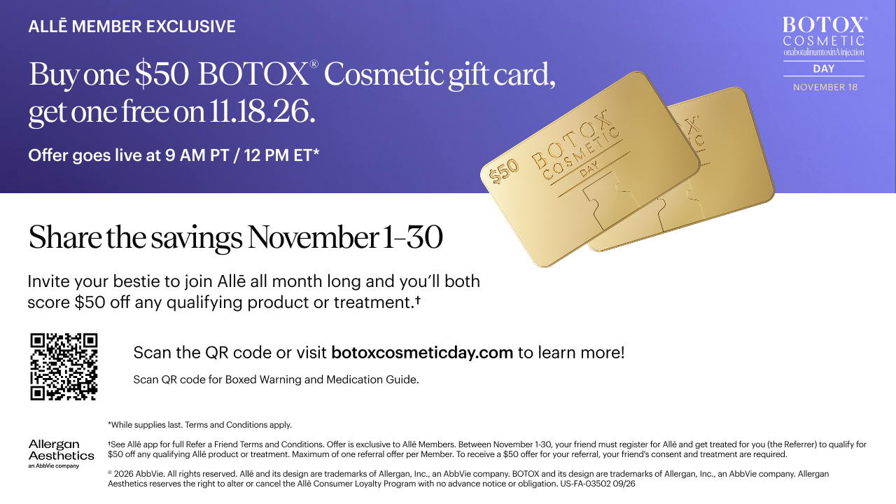 BOTOX Cosmetic Day gift-card offer and November Allē referral savings