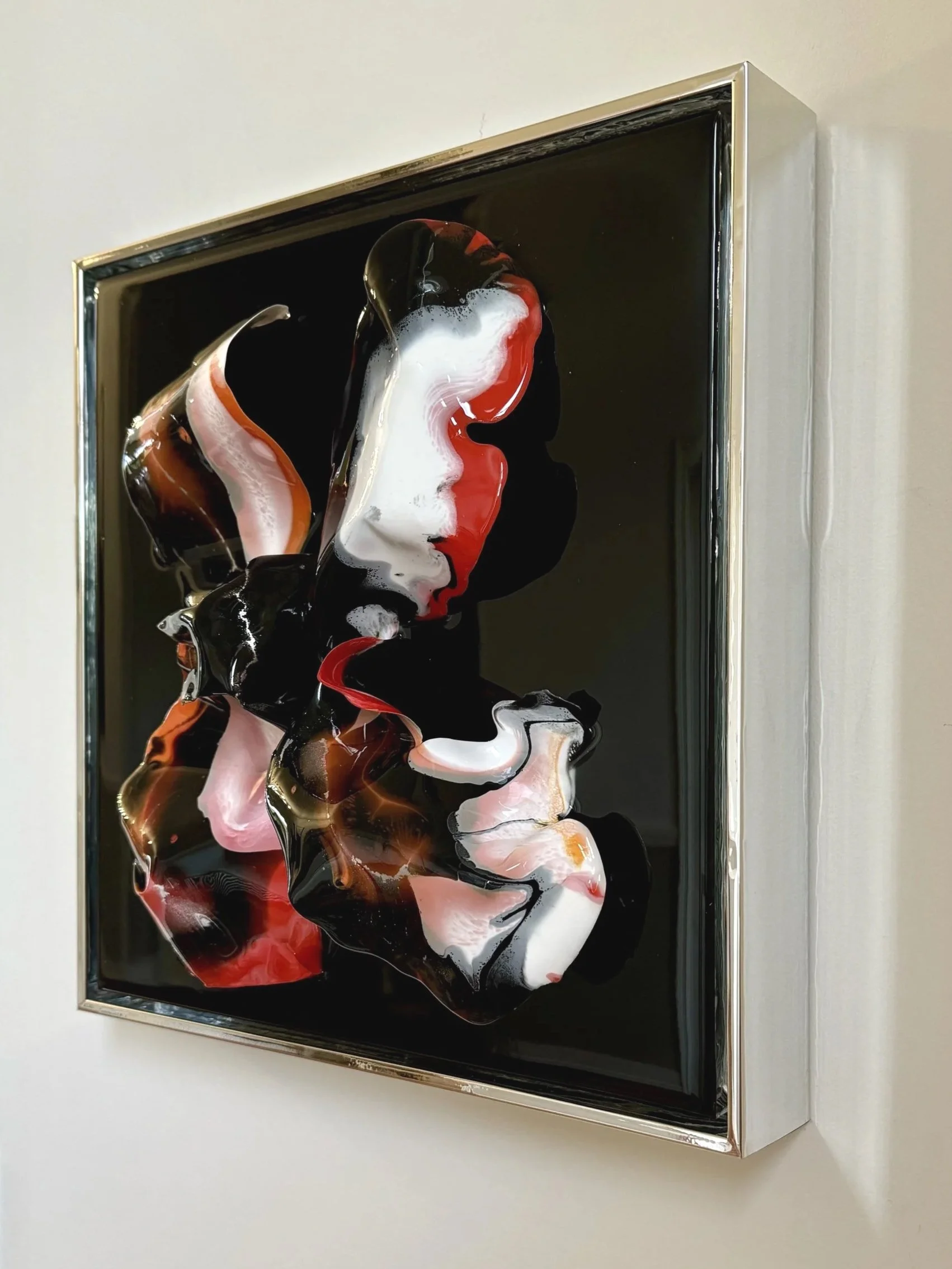 Tongue Lashing. Resin on Board. 30cm x 30cm