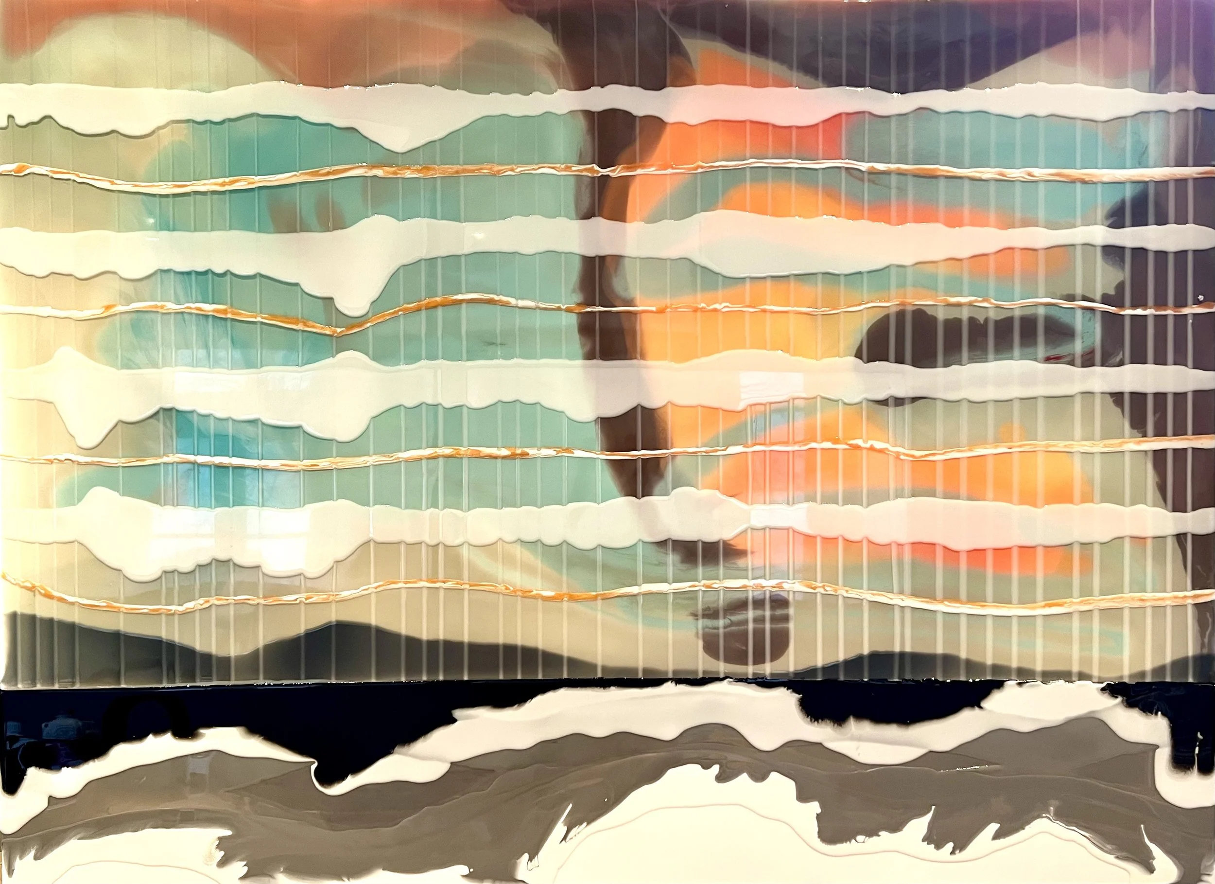 Tranquility. Resin on perspex. 150cm x 110cm