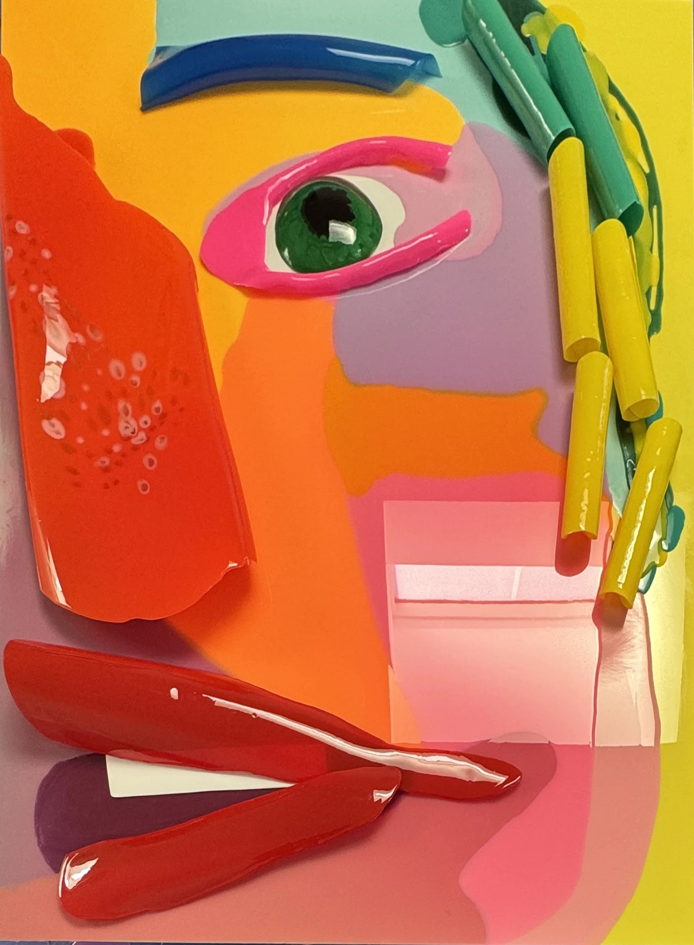 Face-It. Resin on perspex. 120cm x 90cm