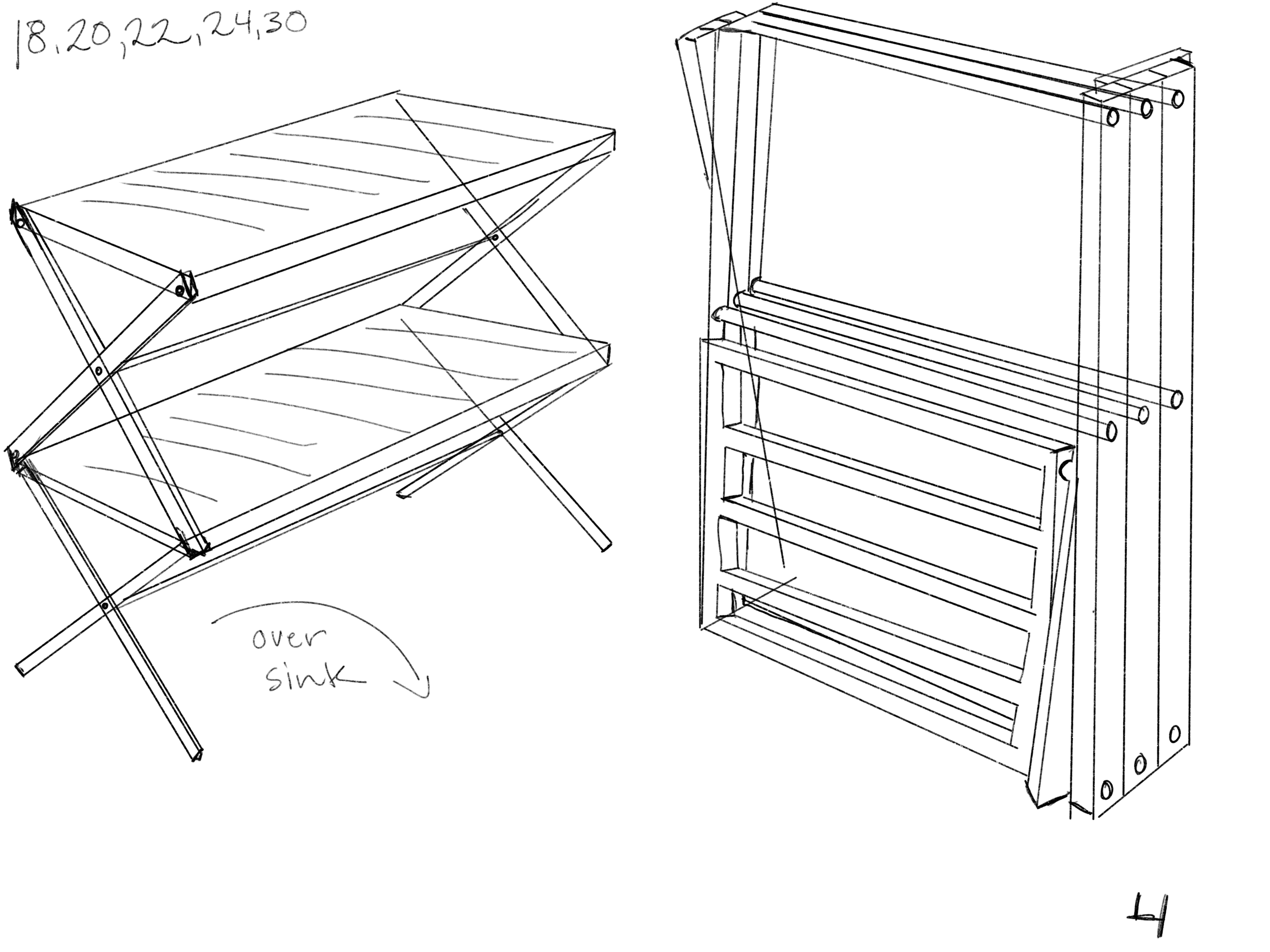 Clothing rack inspired drying rack