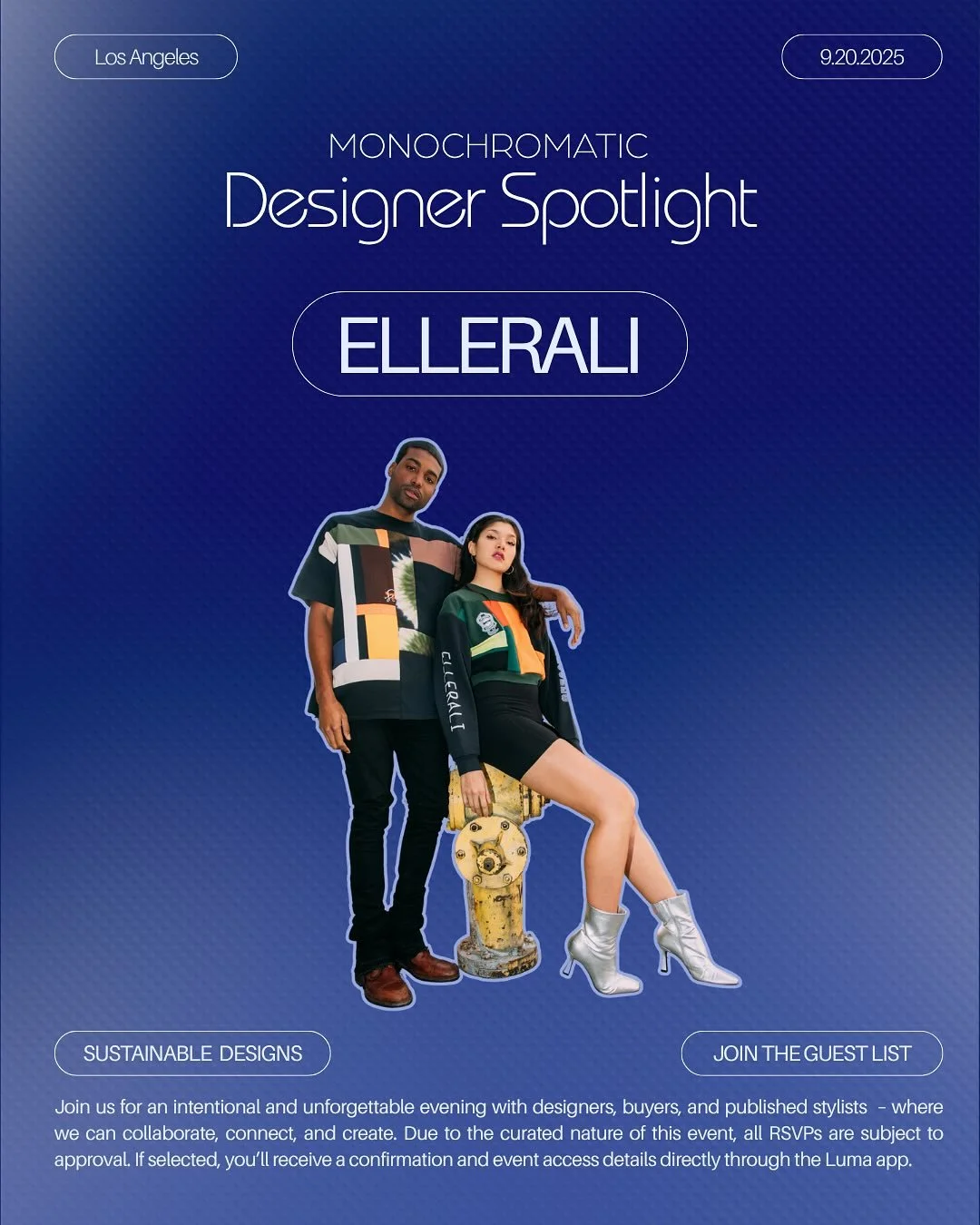 We’re so excited to introduce @ellerali , one of our many designers that will be sharing some of her work at our upcoming September event!
ELLERALI is a fashion brand on a mission to Recreate The Created by upcycling garments to reduce textile